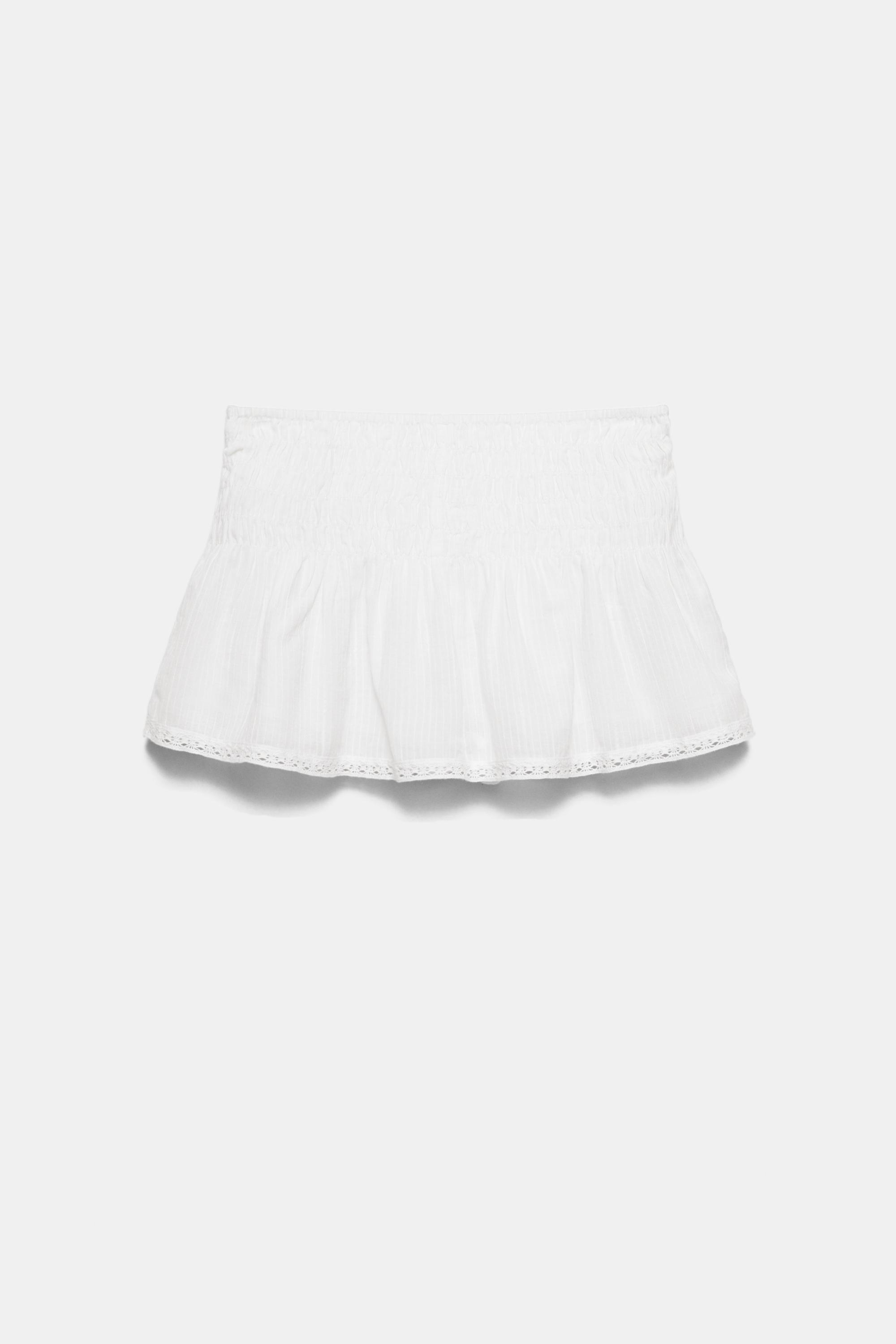 Ruffled skort — White