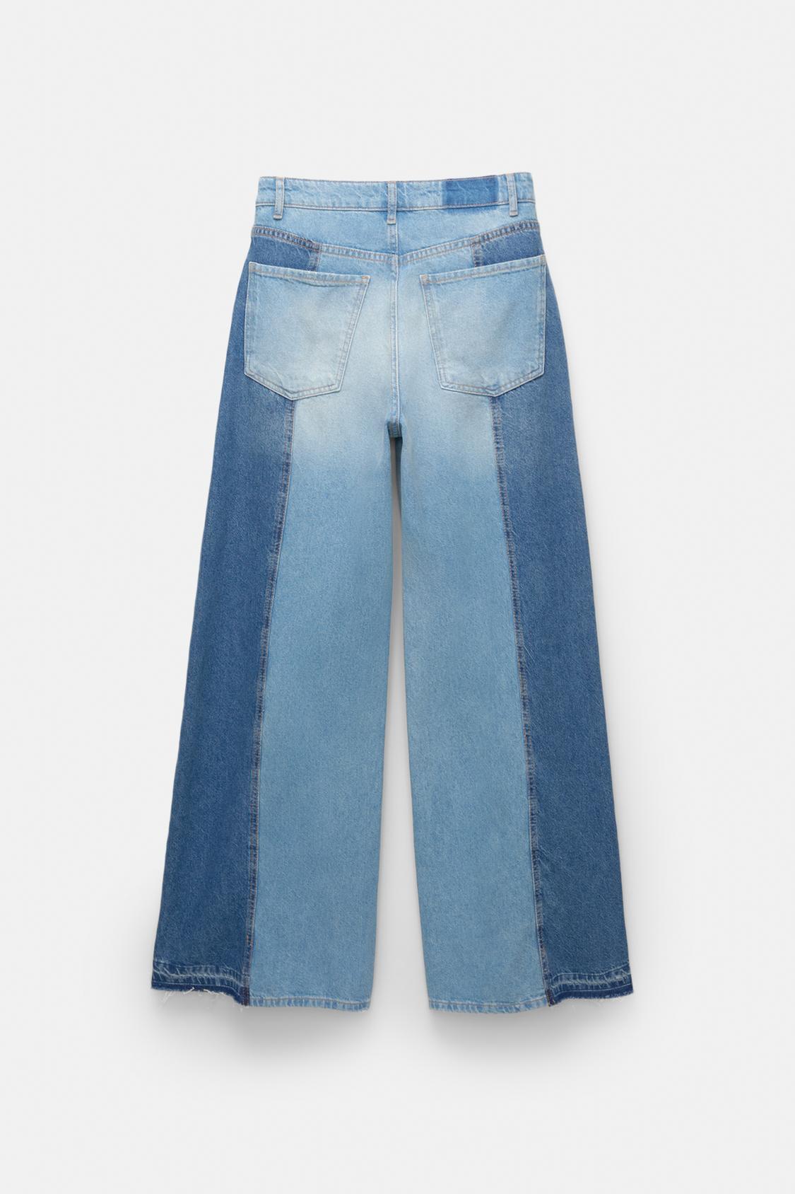 Wide-leg patchwork jeans PULL&BEAR