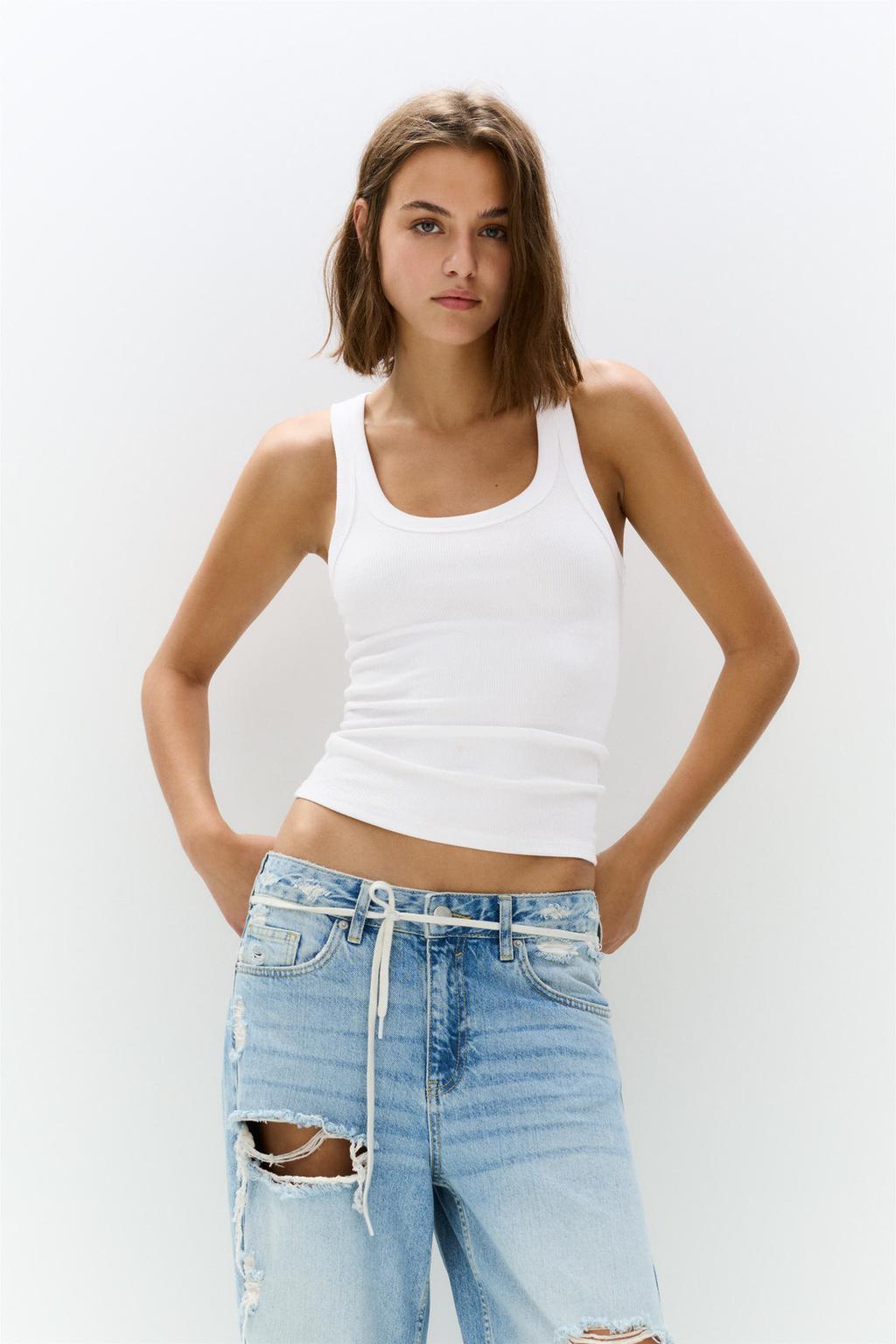 Tank top canalé PULL&BEAR - Main Image