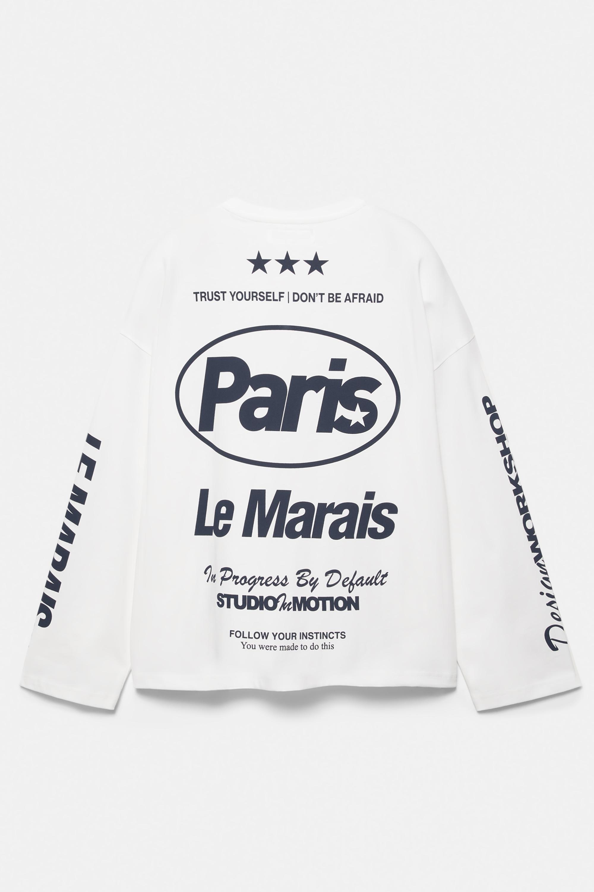 Uzun kollu grafik baskılı tişört - Görsel 7