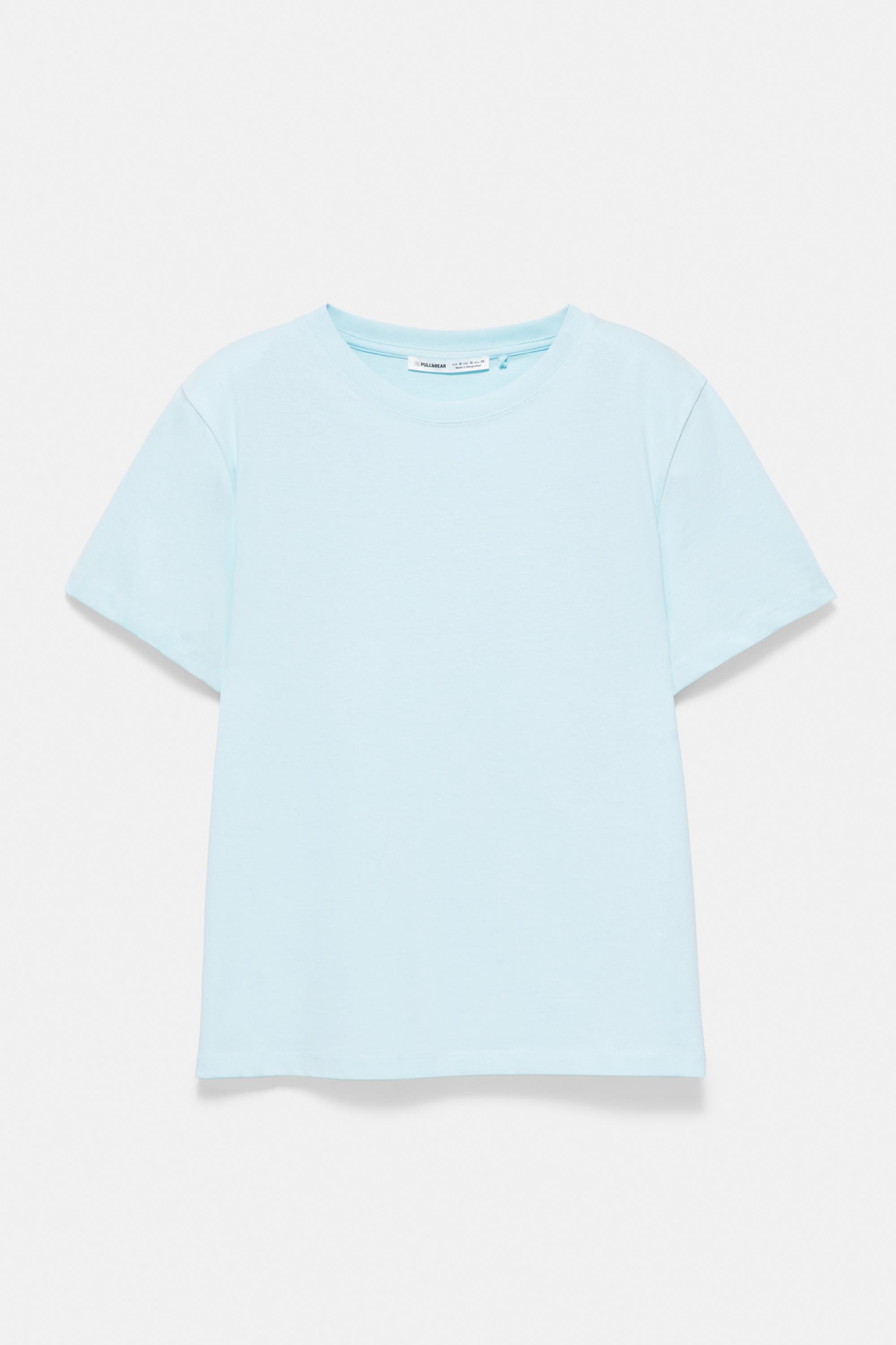 Short sleeve T-shirt 100% cotton — Pale blue