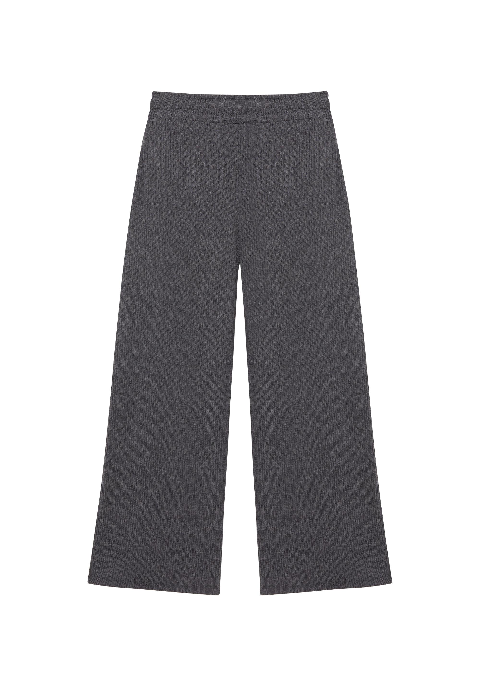 Wide-leg crepe trousers — Anthracite grey