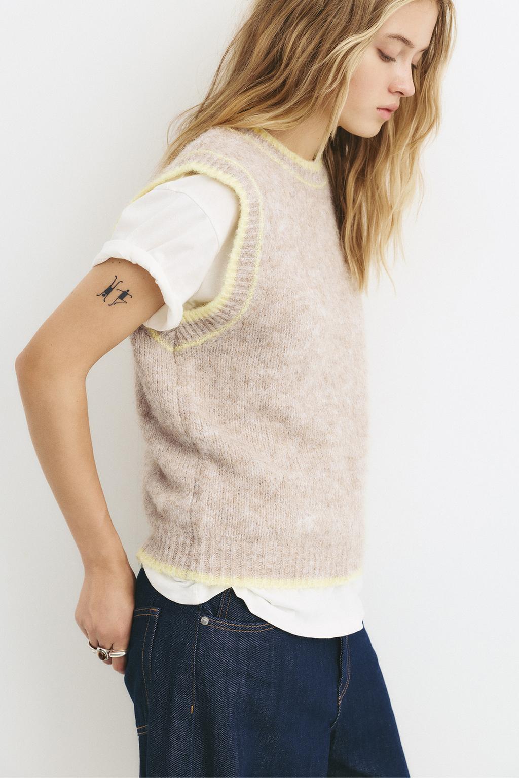 Chaleco punto rib PULL&BEAR - Main Image