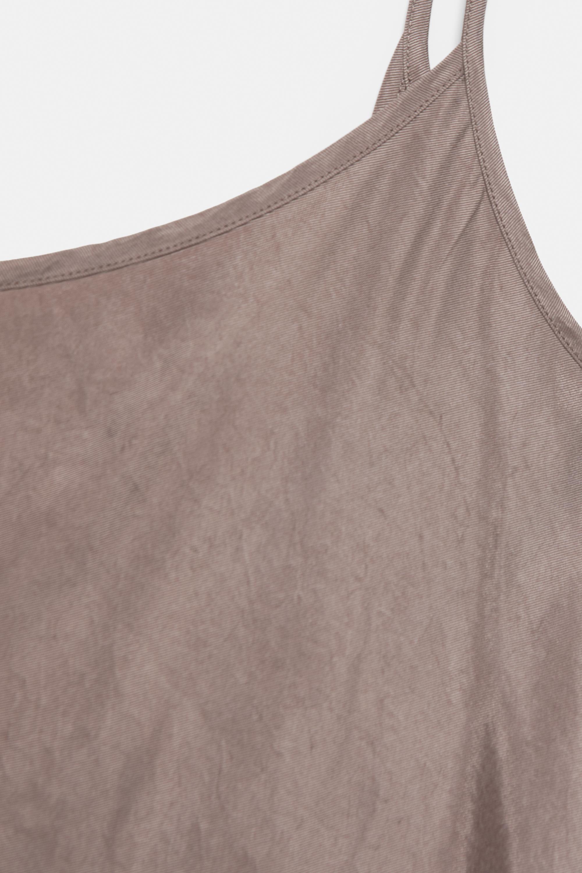 Satin midi dress — Mole brown