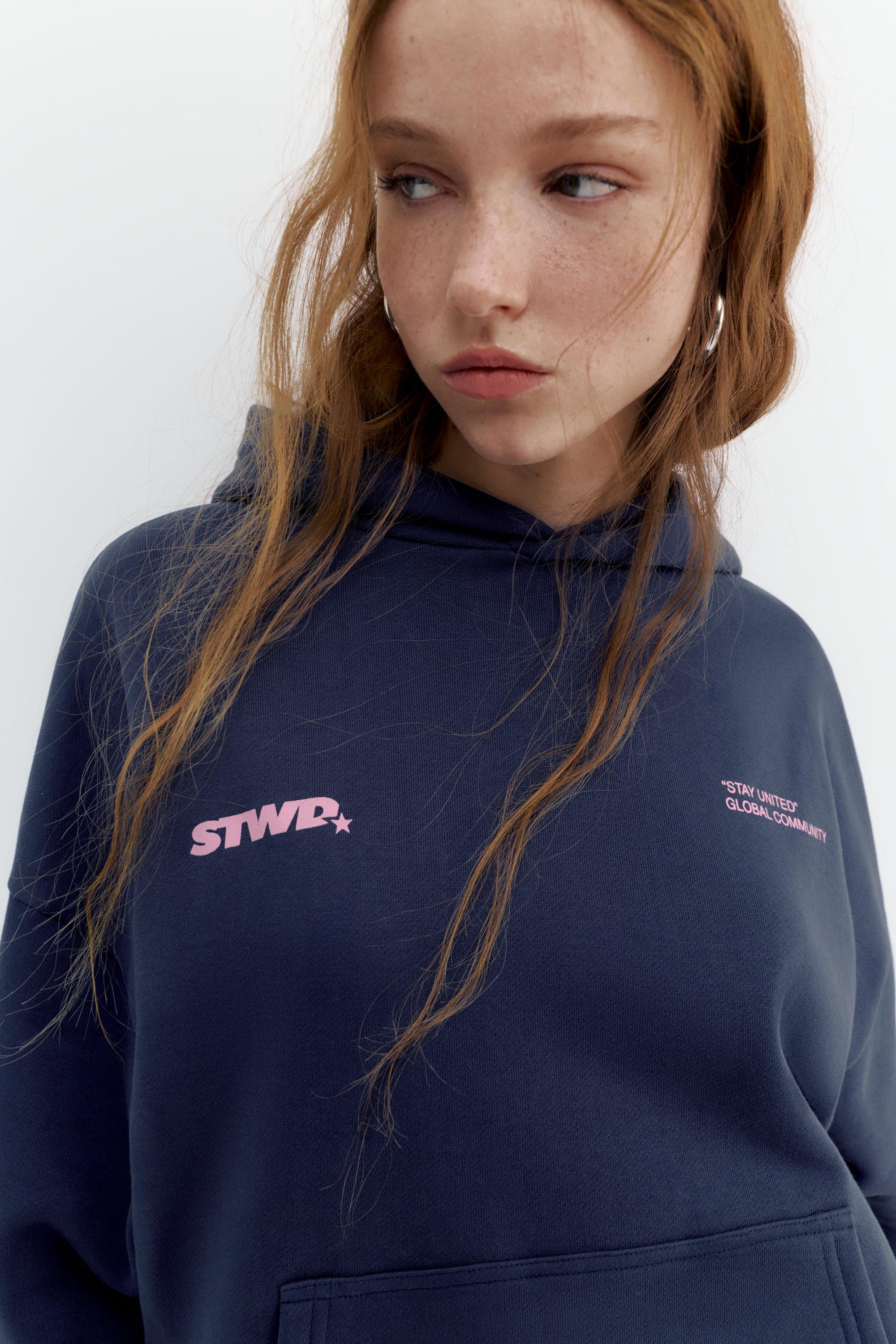 Kapüşonlu STWD yıldız sweatshirt - Görsel 7