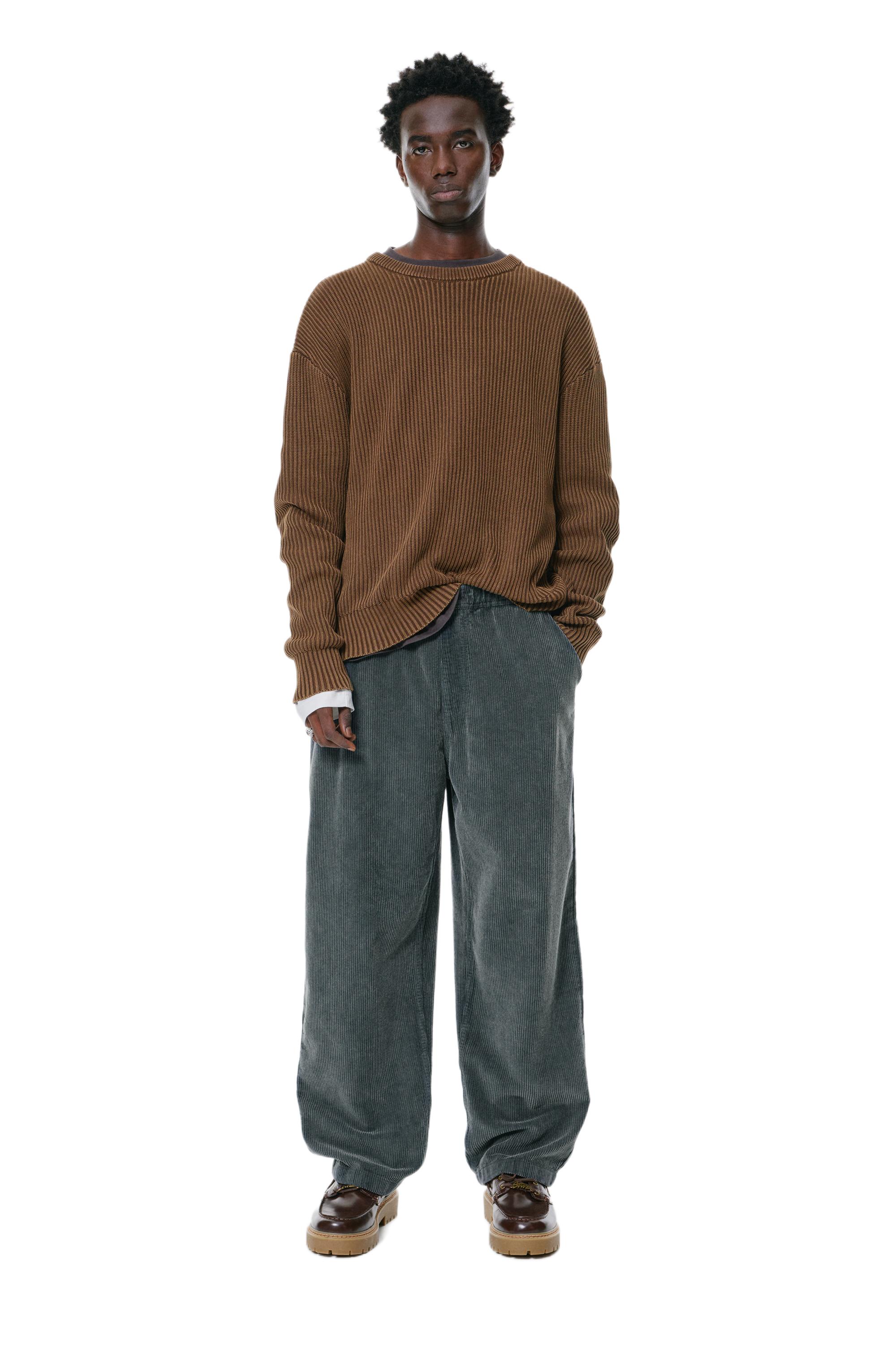 Kordonlu baggy kadife jogger pantolon - Görsel 10