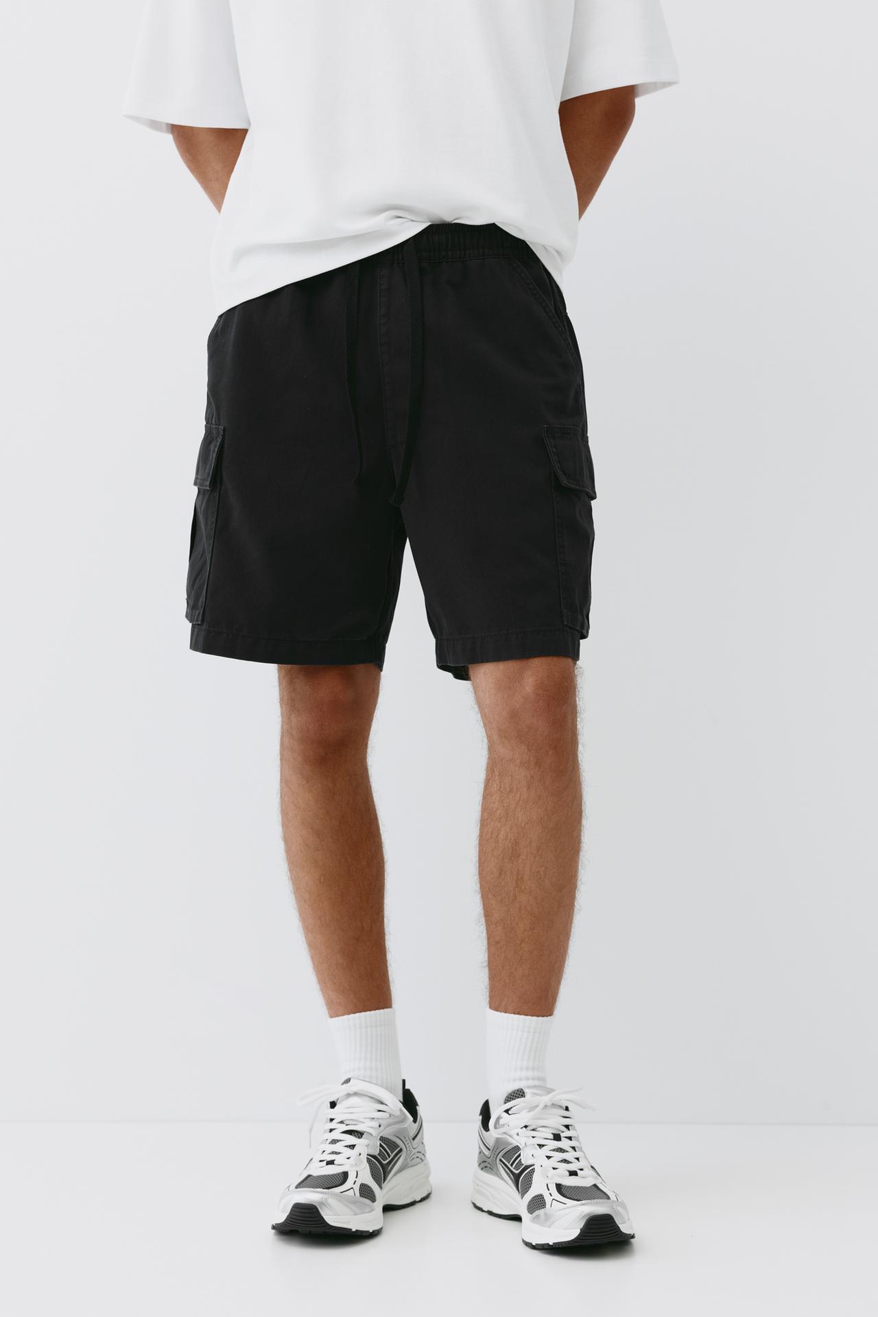 Cargo Bermuda shorts — Black