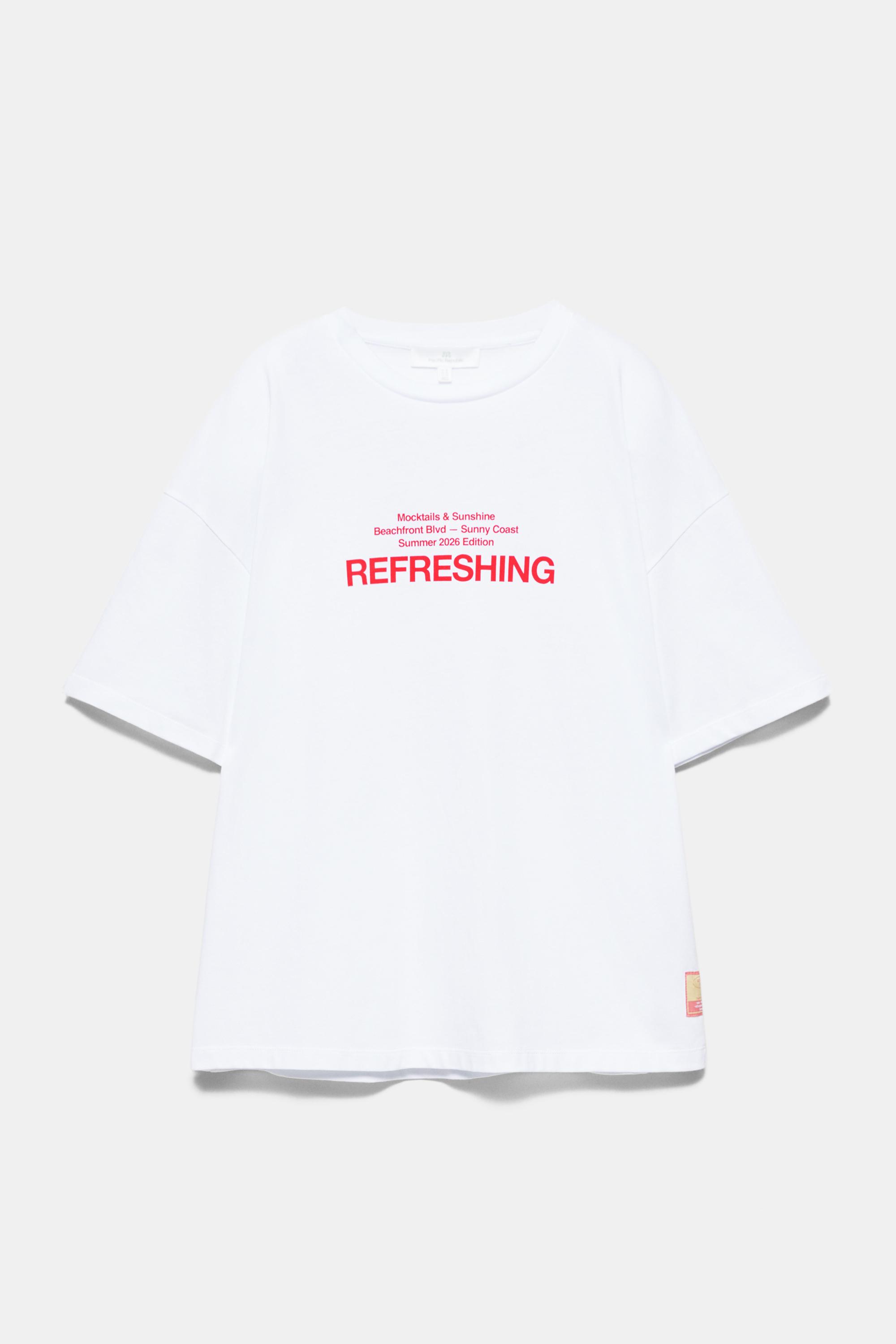Beach bar graphic T-shirt — White