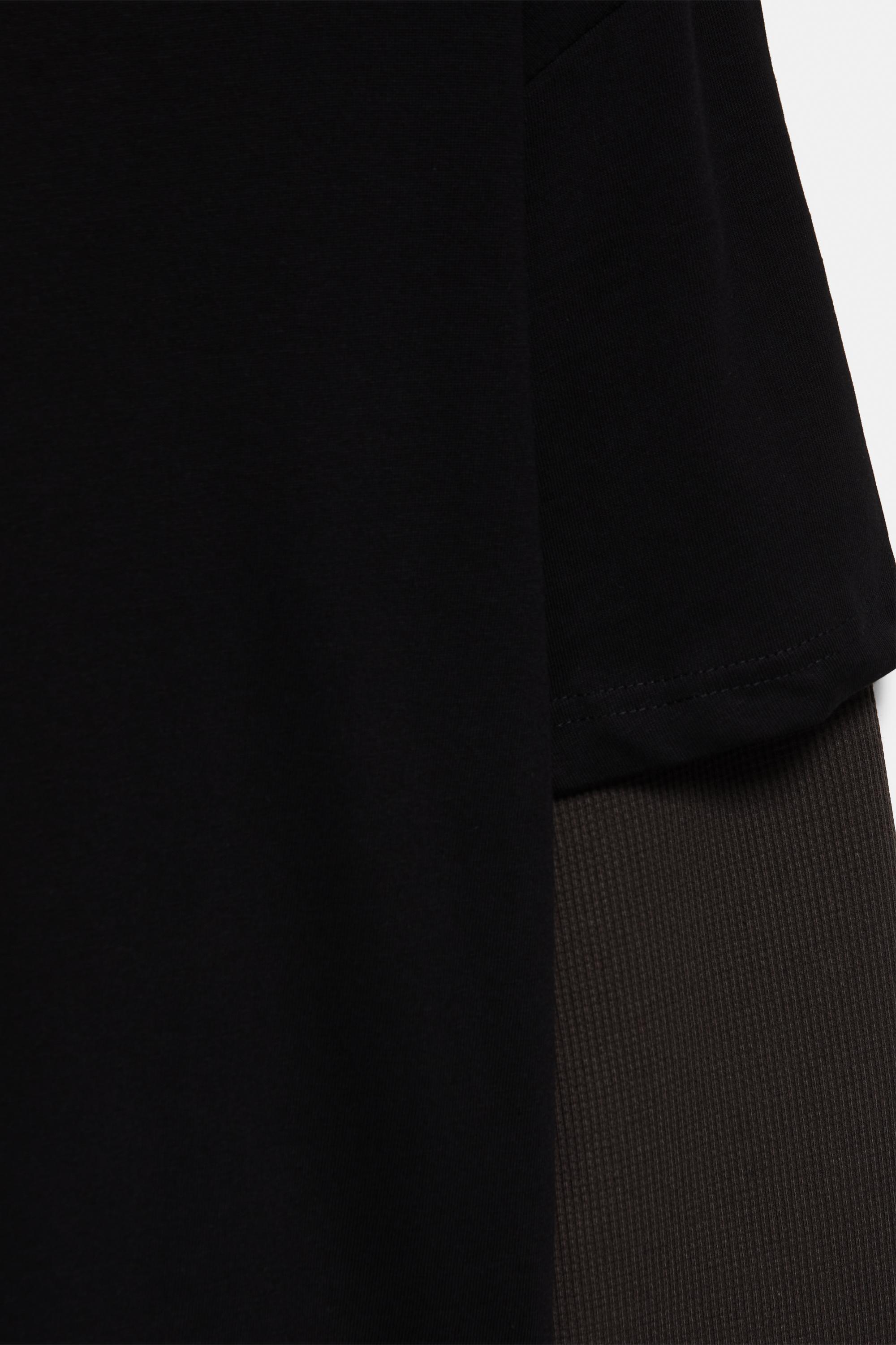 Double-layer long sleeve T-shirt — Black