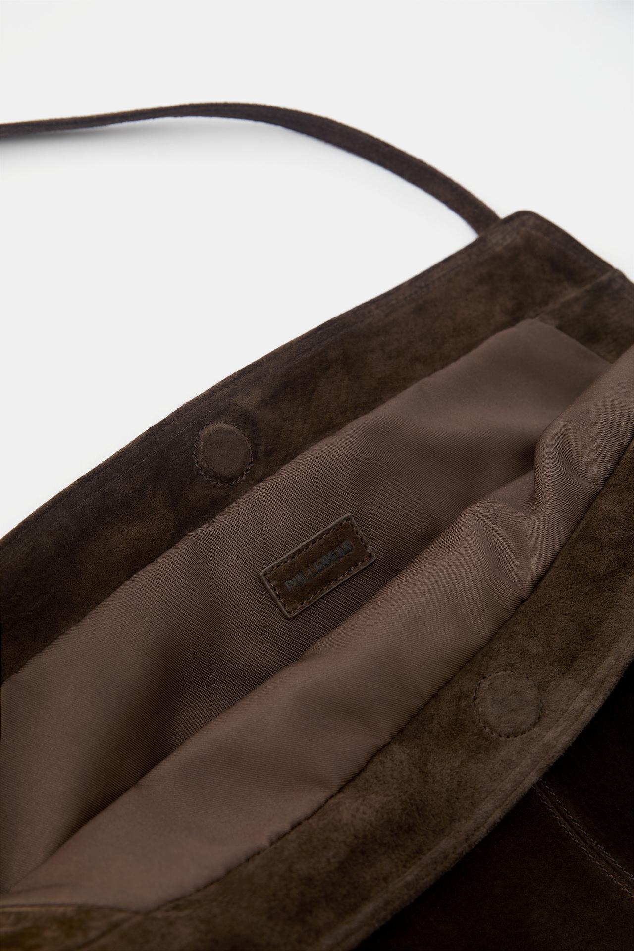 Leather shopper bag — Brown