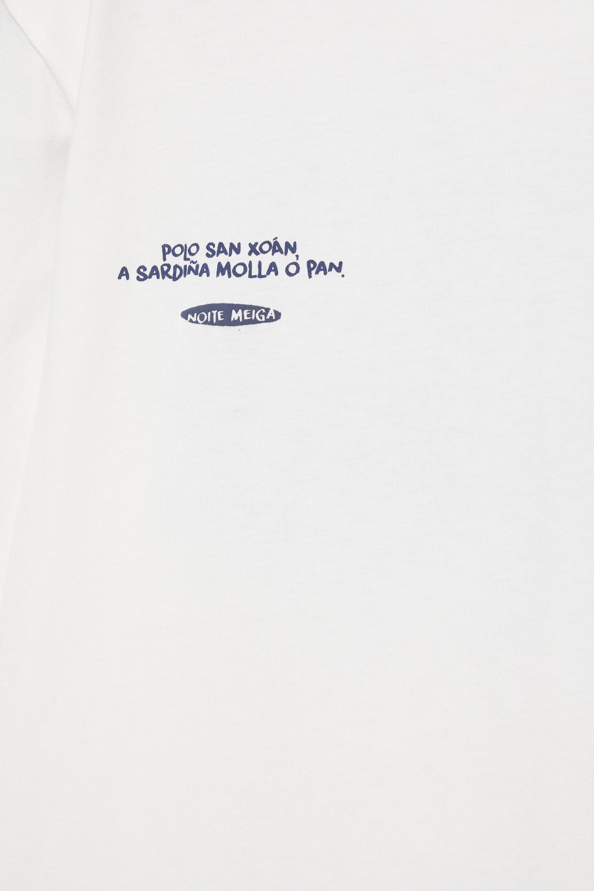 San Xoán sardine T-shirt — Off white