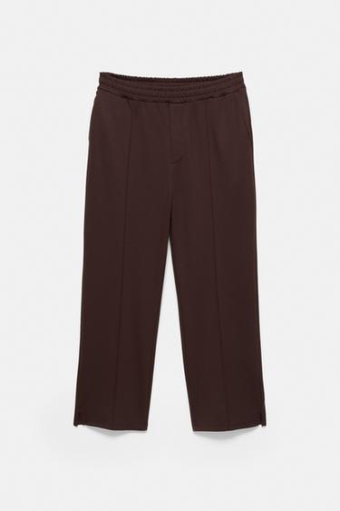 Seamed jogging trousers — Brown 3