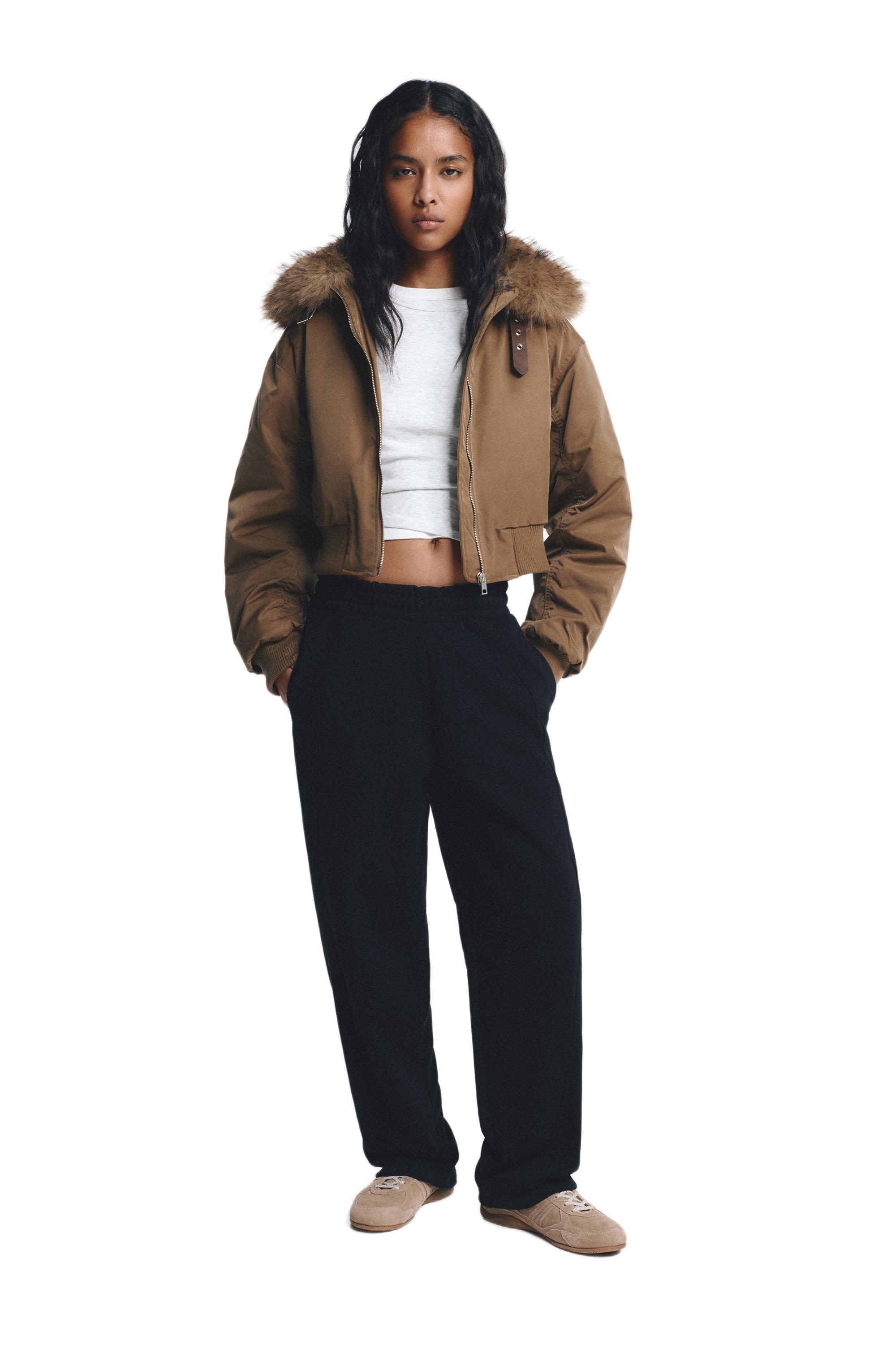 Barrel fit tracksuit trousers — Black