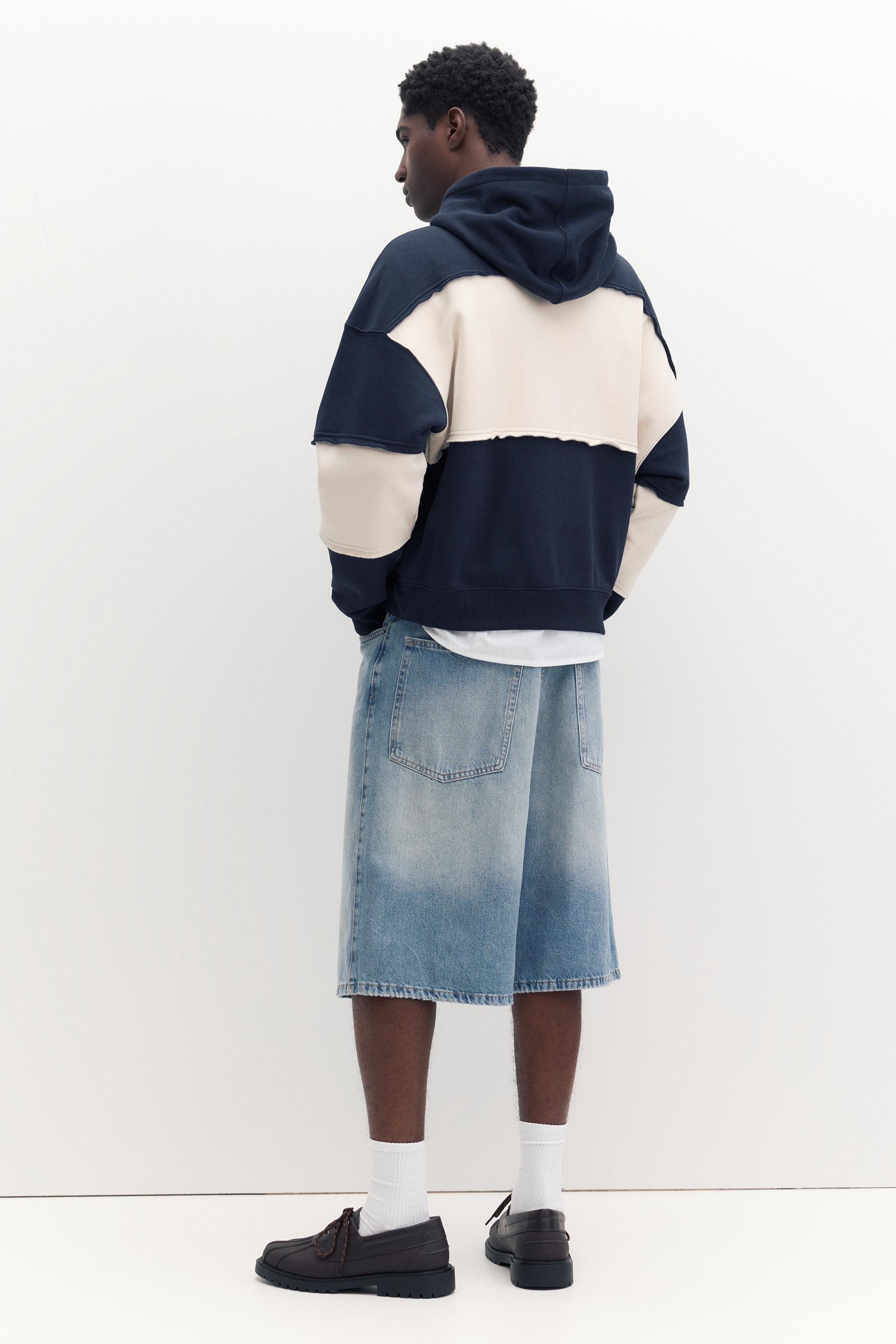 Panelli kapüşonlu STWD Studio sweatshirt - Görsel 5