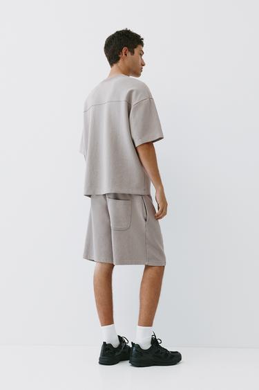 Interlock jogger Bermuda shorts — Grey marl 2