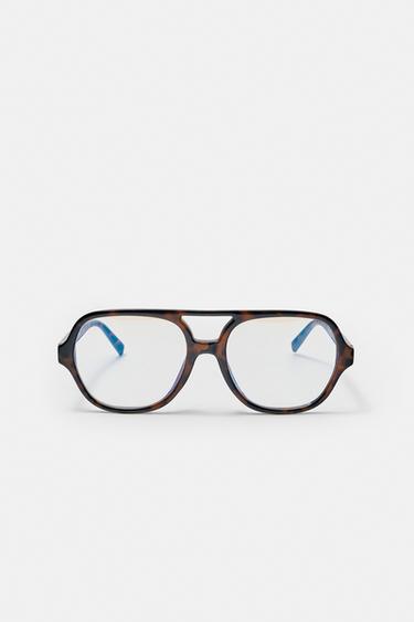 Blue-light aviator sunglasses — Brown 1