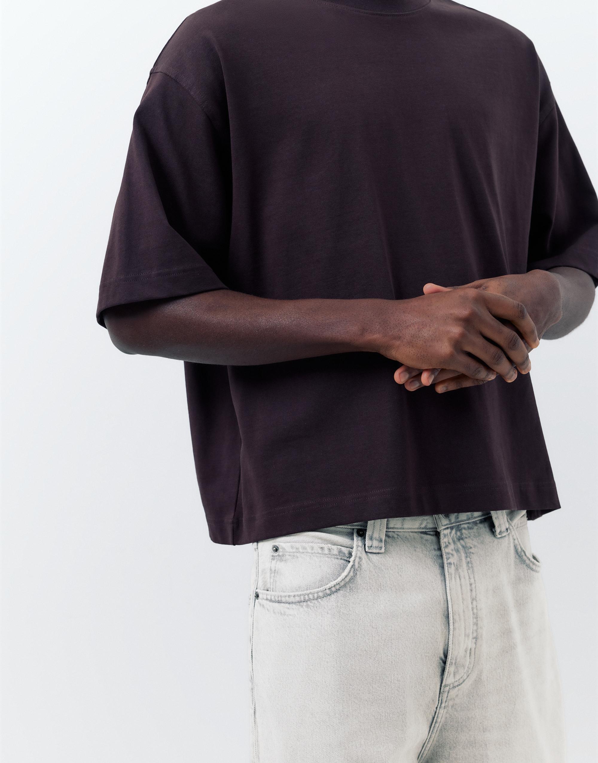 Skater denim Bermuda shorts — Pale grey