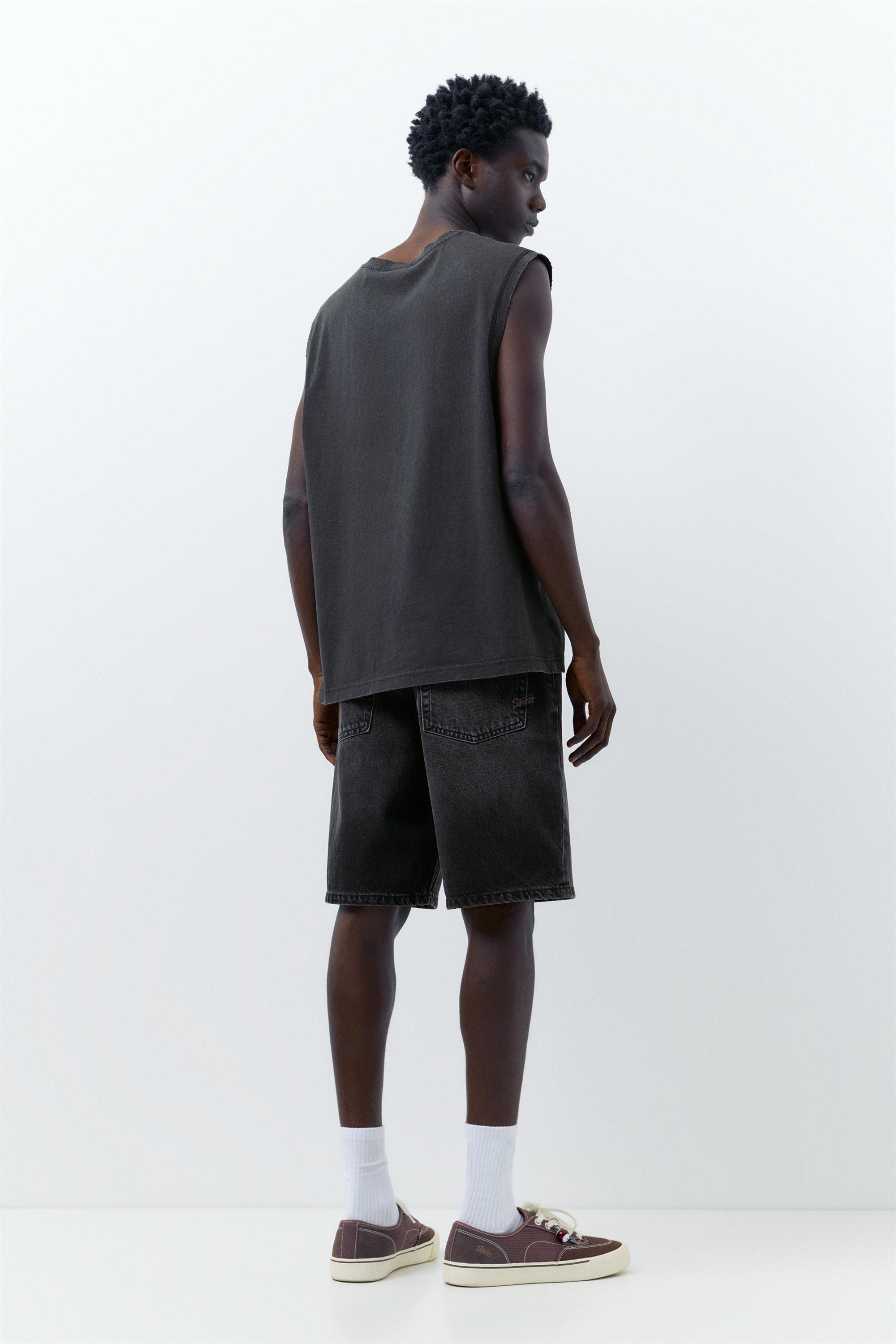 Baggy denim bermuda - Görsel 164