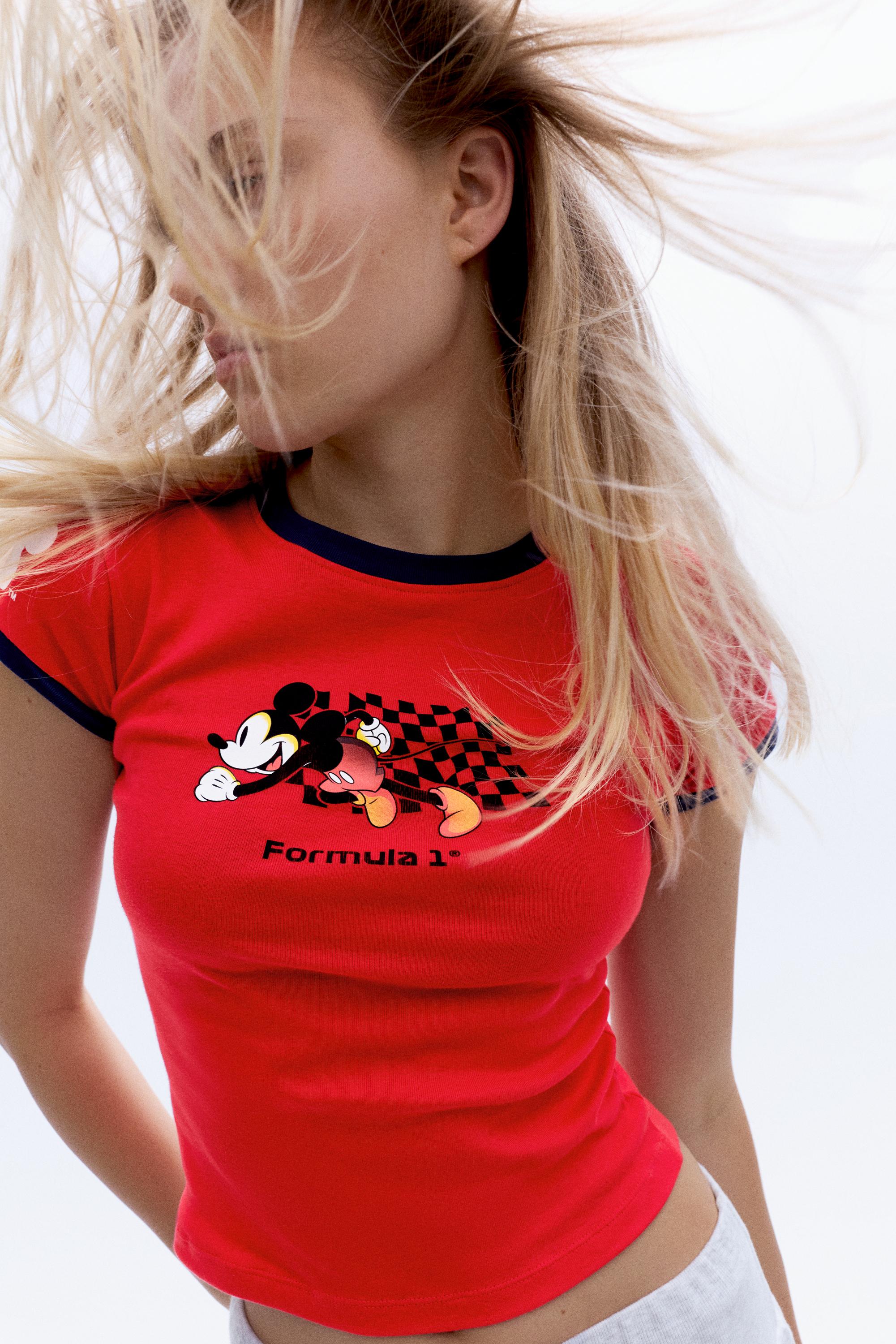 Pull&Bear Kırmızı Disney x F1 tişört görsel 6