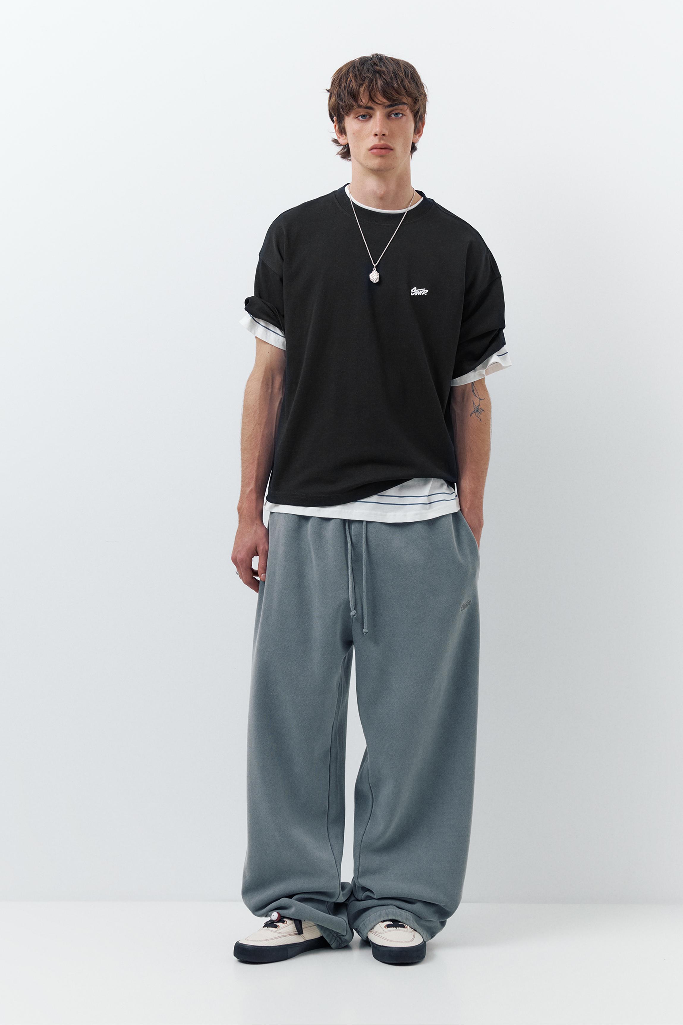 STWD logo boxy T-shirt — Black