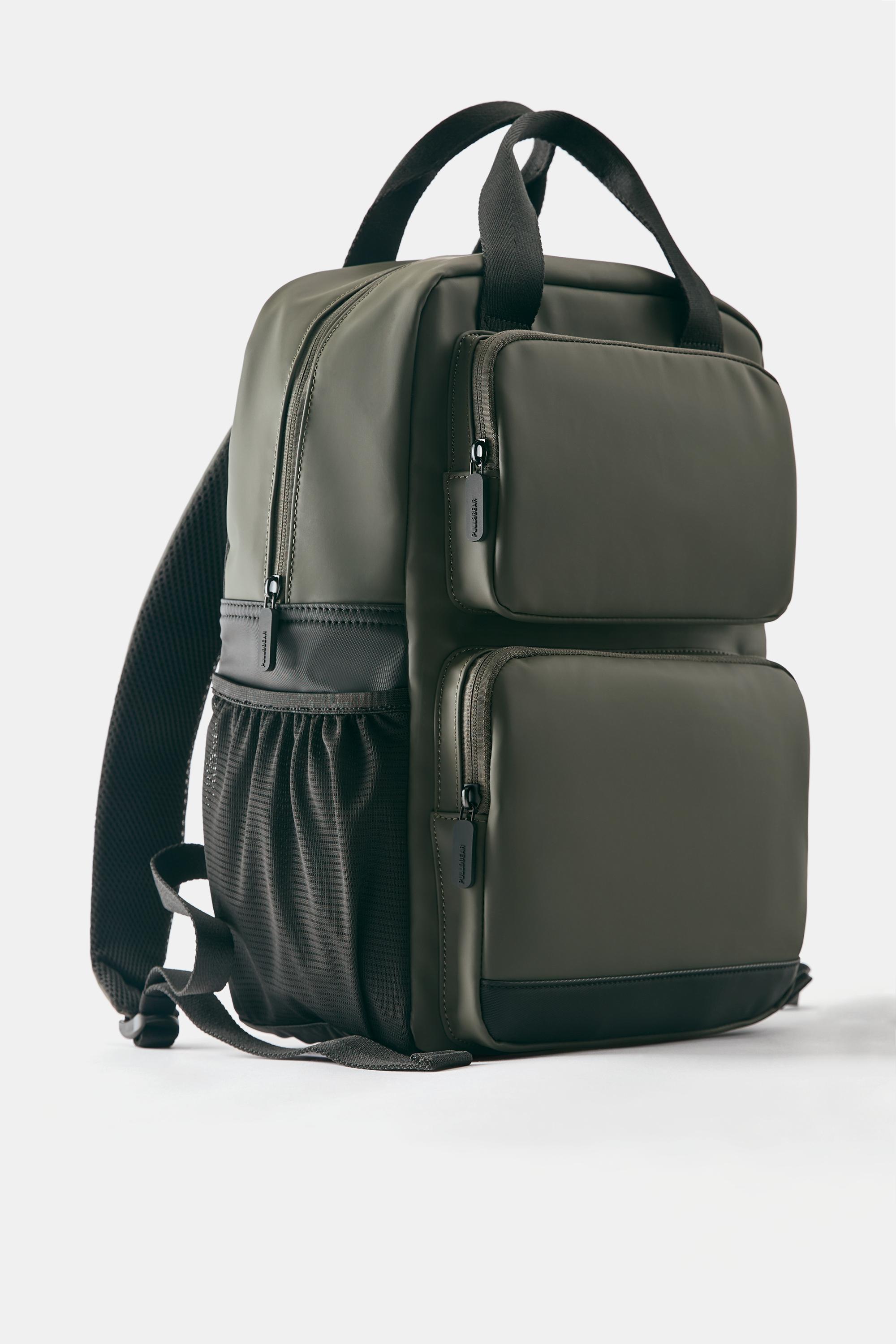 Rubberised backpack — Khaki