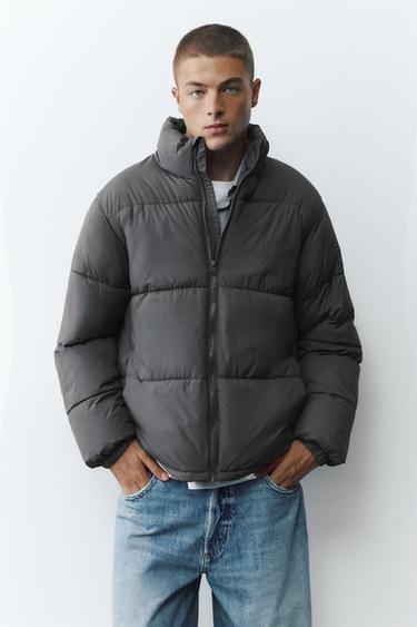 High neck puffer jacket — Anthracite grey 1