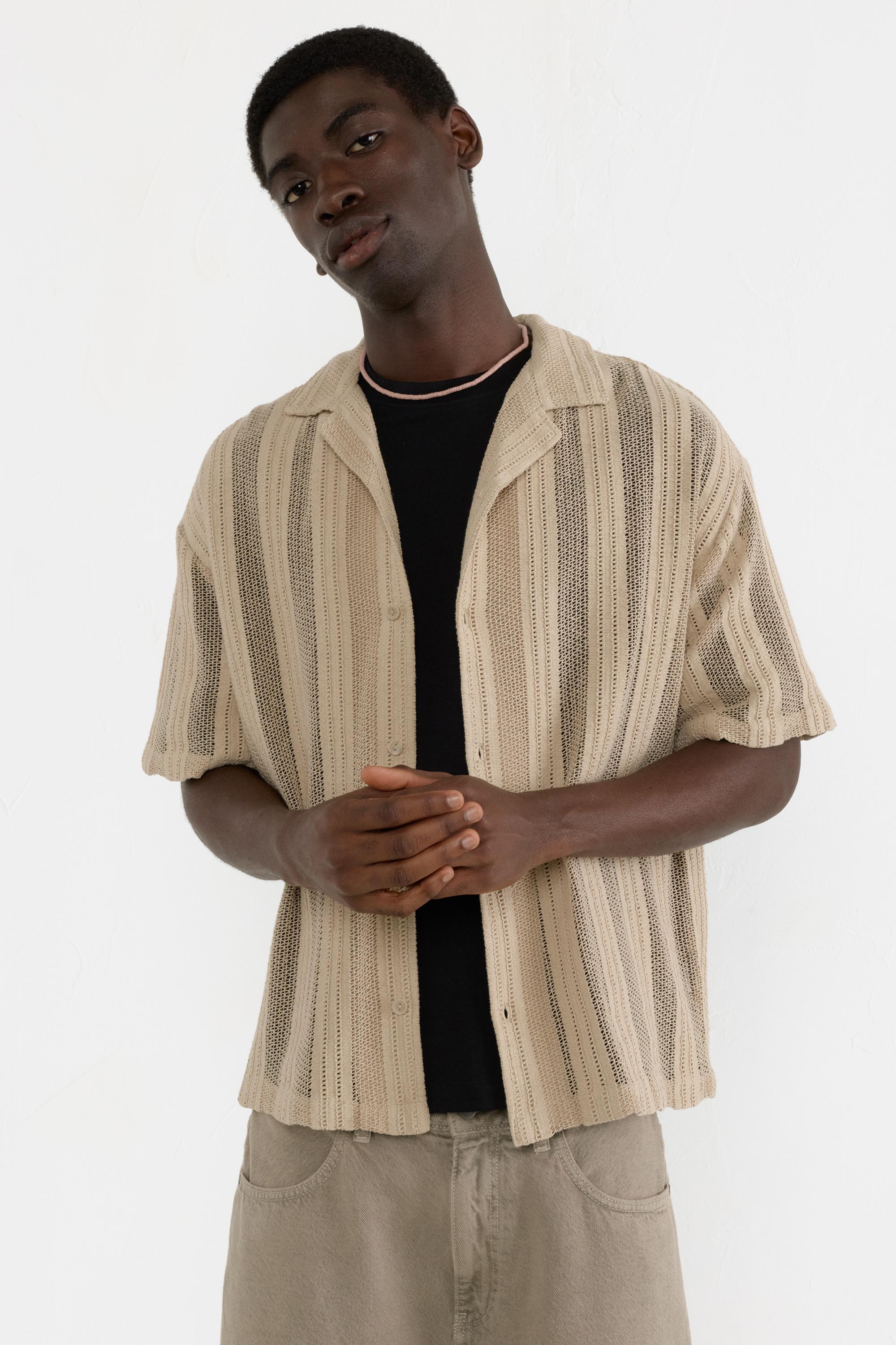 Kurzarmhemd Mit Lochmuster