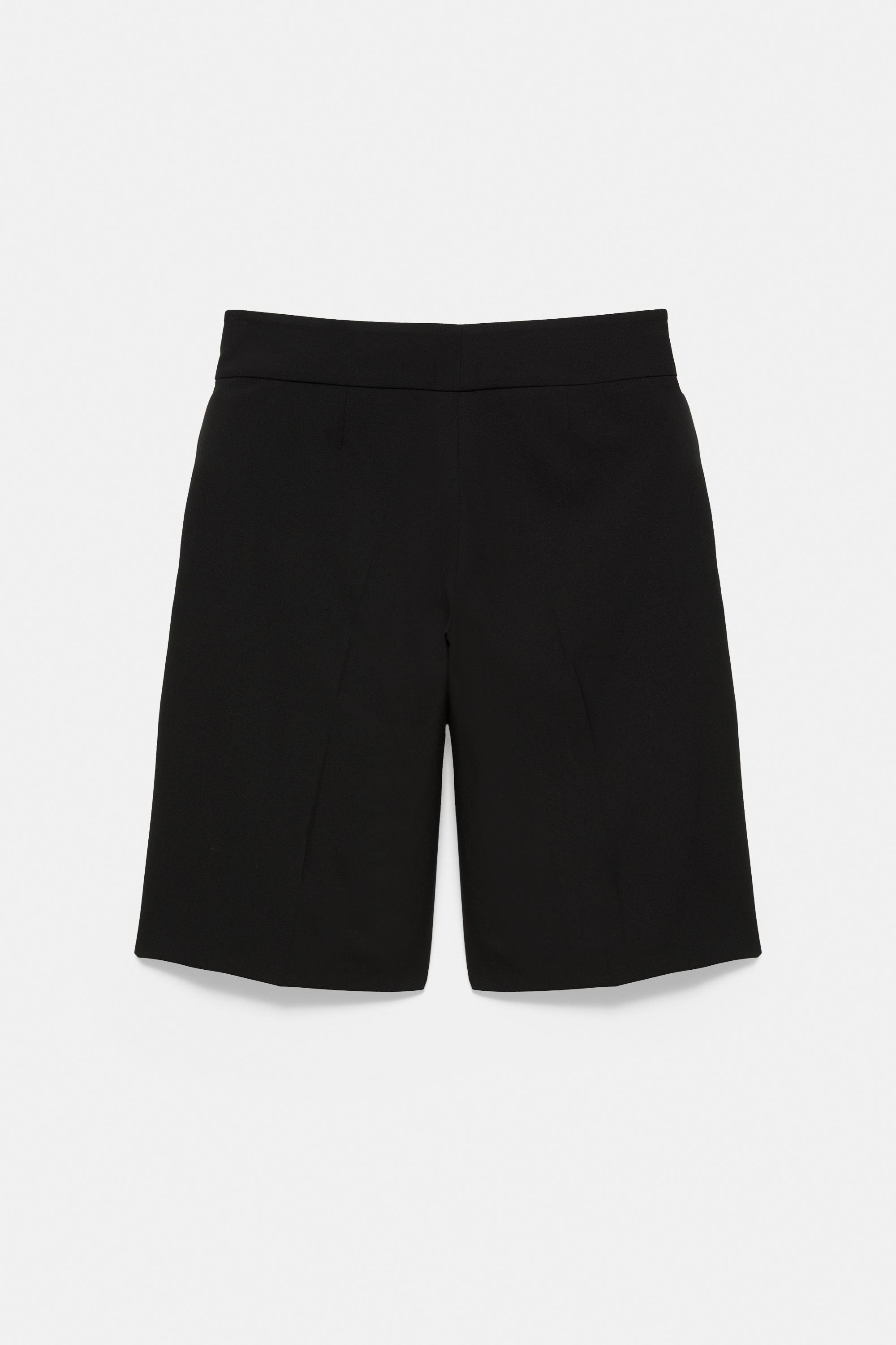 Smart Bermuda shorts with pleats — Black