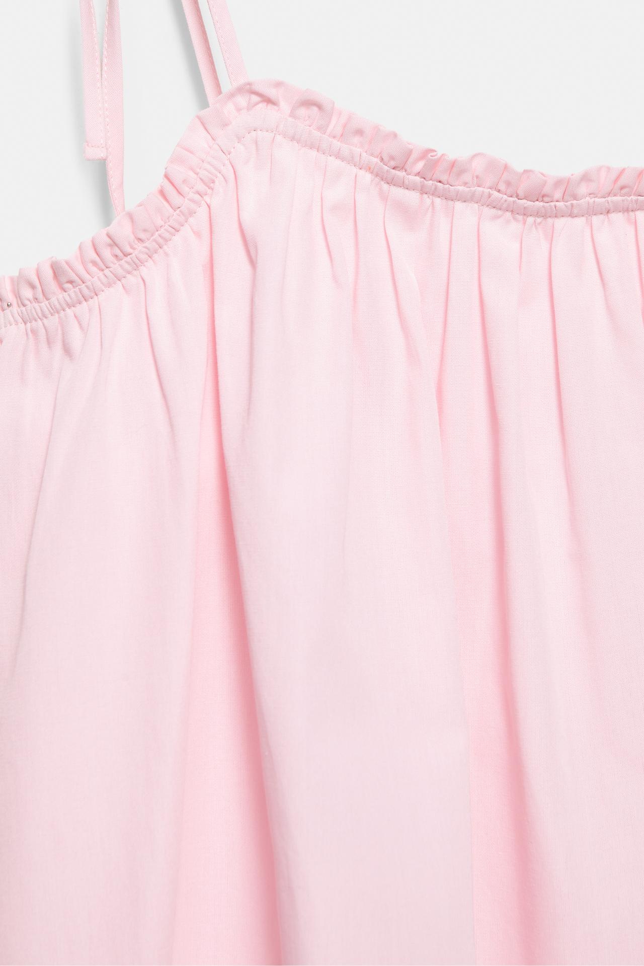 Strappy poplin mini dress — Pink