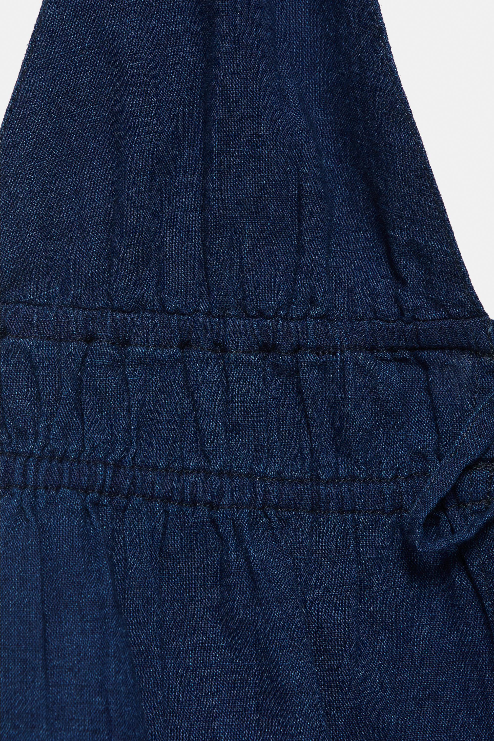 Elasticated denim halter top — Dark blue