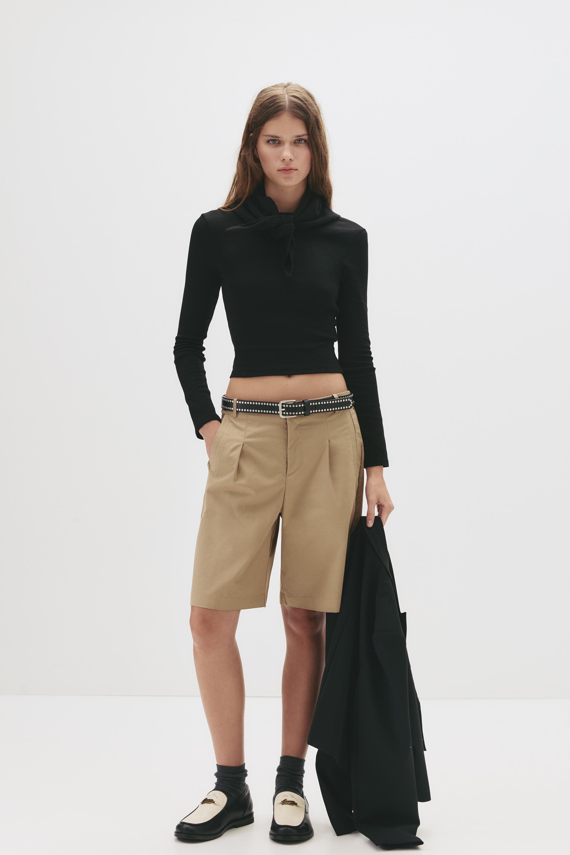 Vücuda oturan uzun kollu t-shirt - Görsel 29