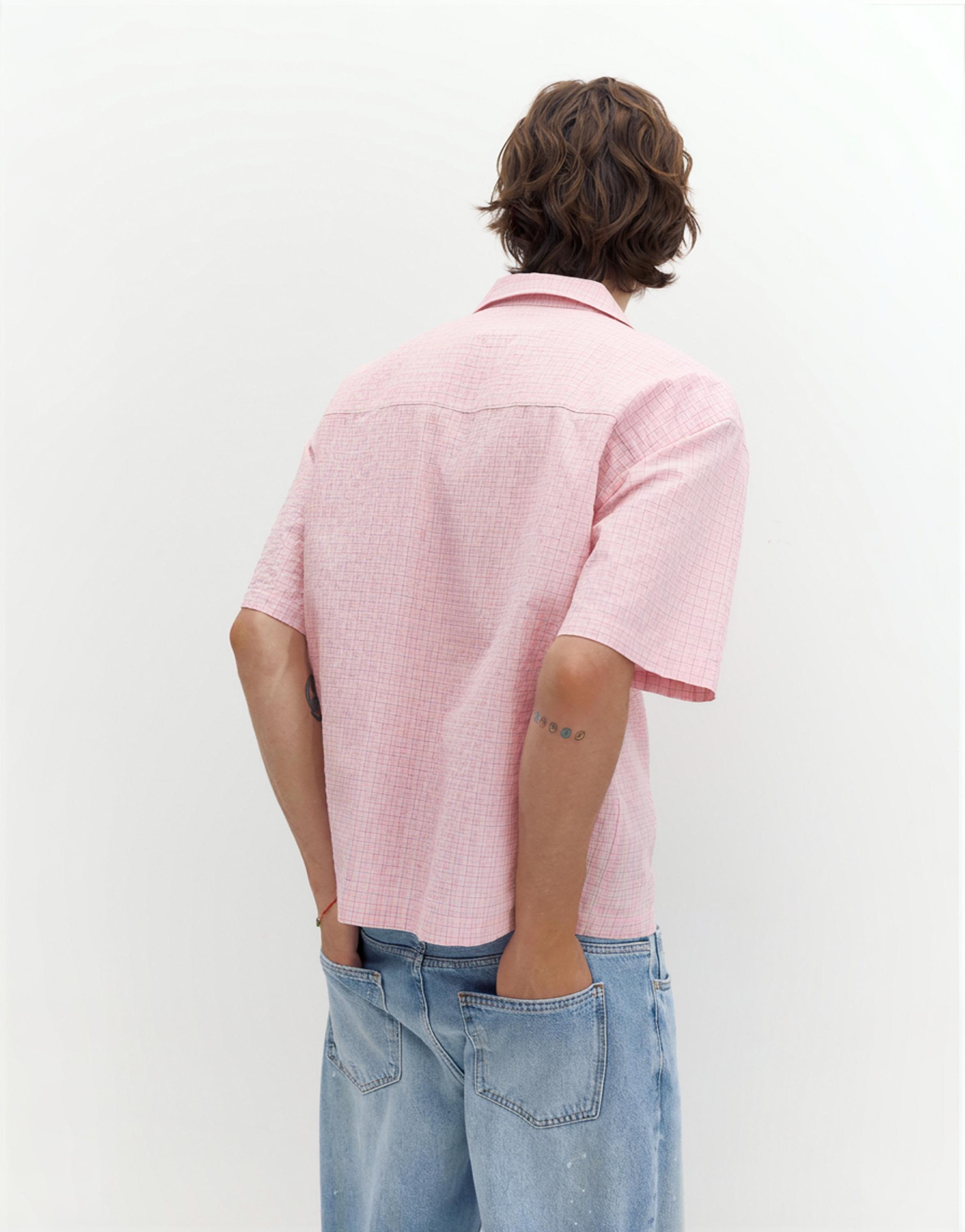 Short sleeve check shirt — Pink