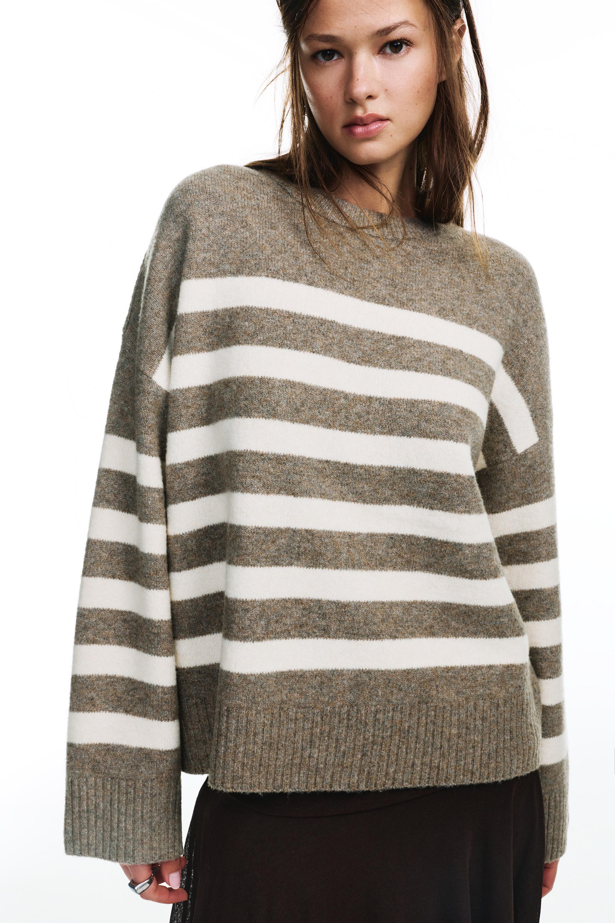 Striped jumper — Brown