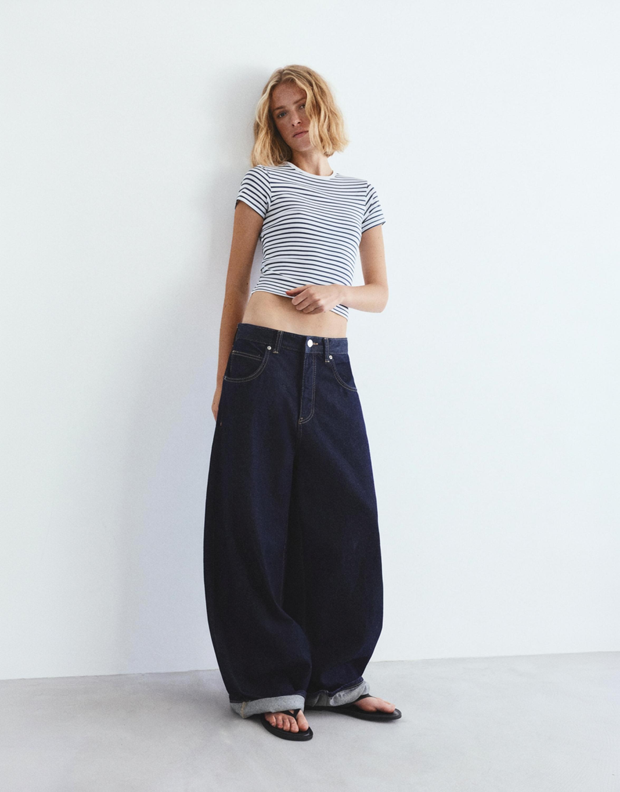 Fitilli kısa kollu t-shirt - Görsel 7