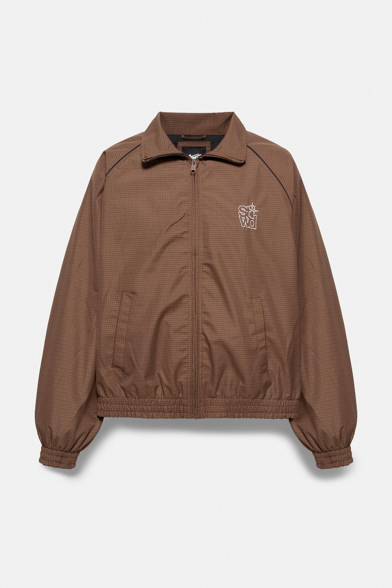 STWD check jacket — Brown