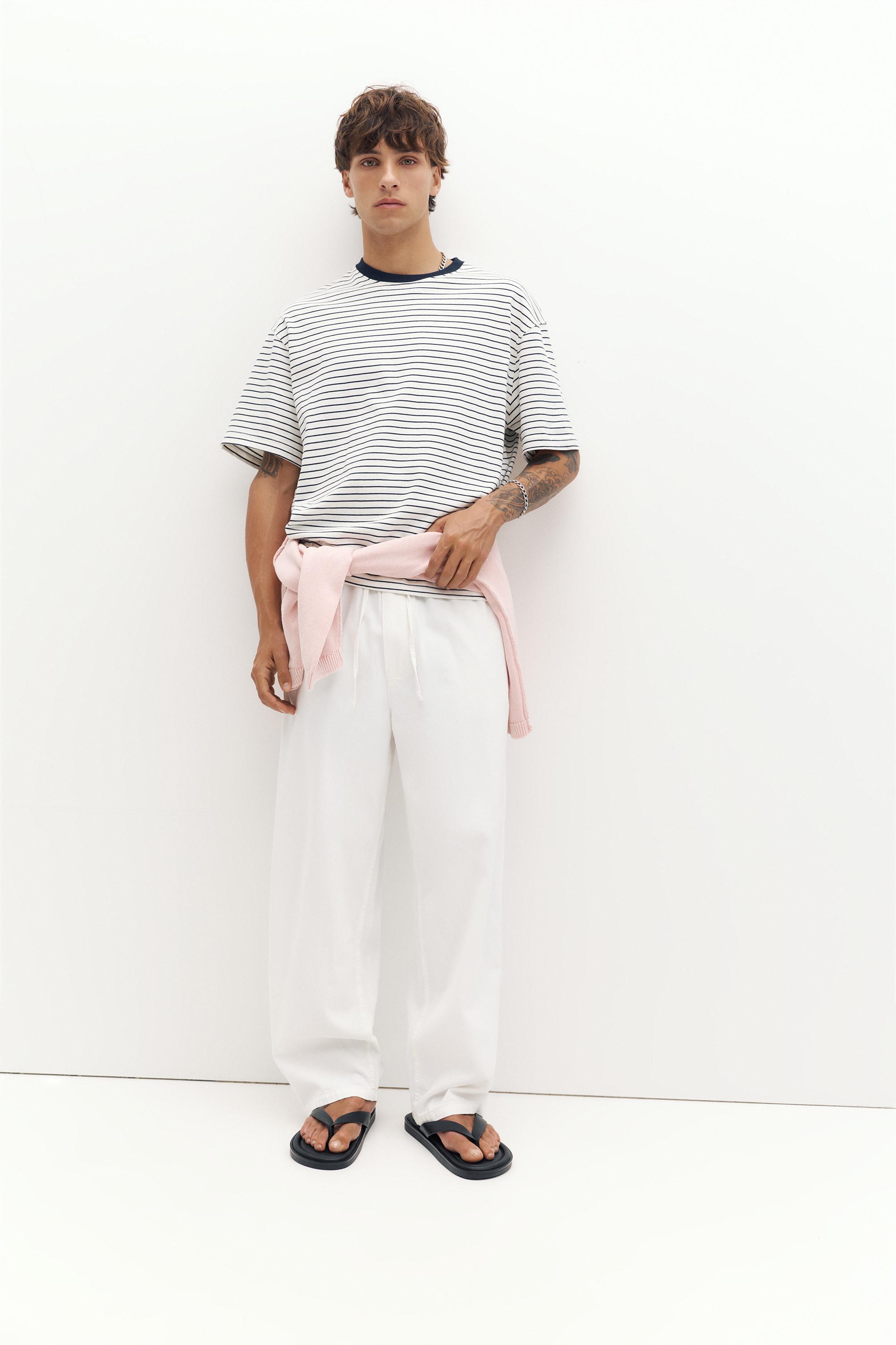 Denim joggers — Ecru