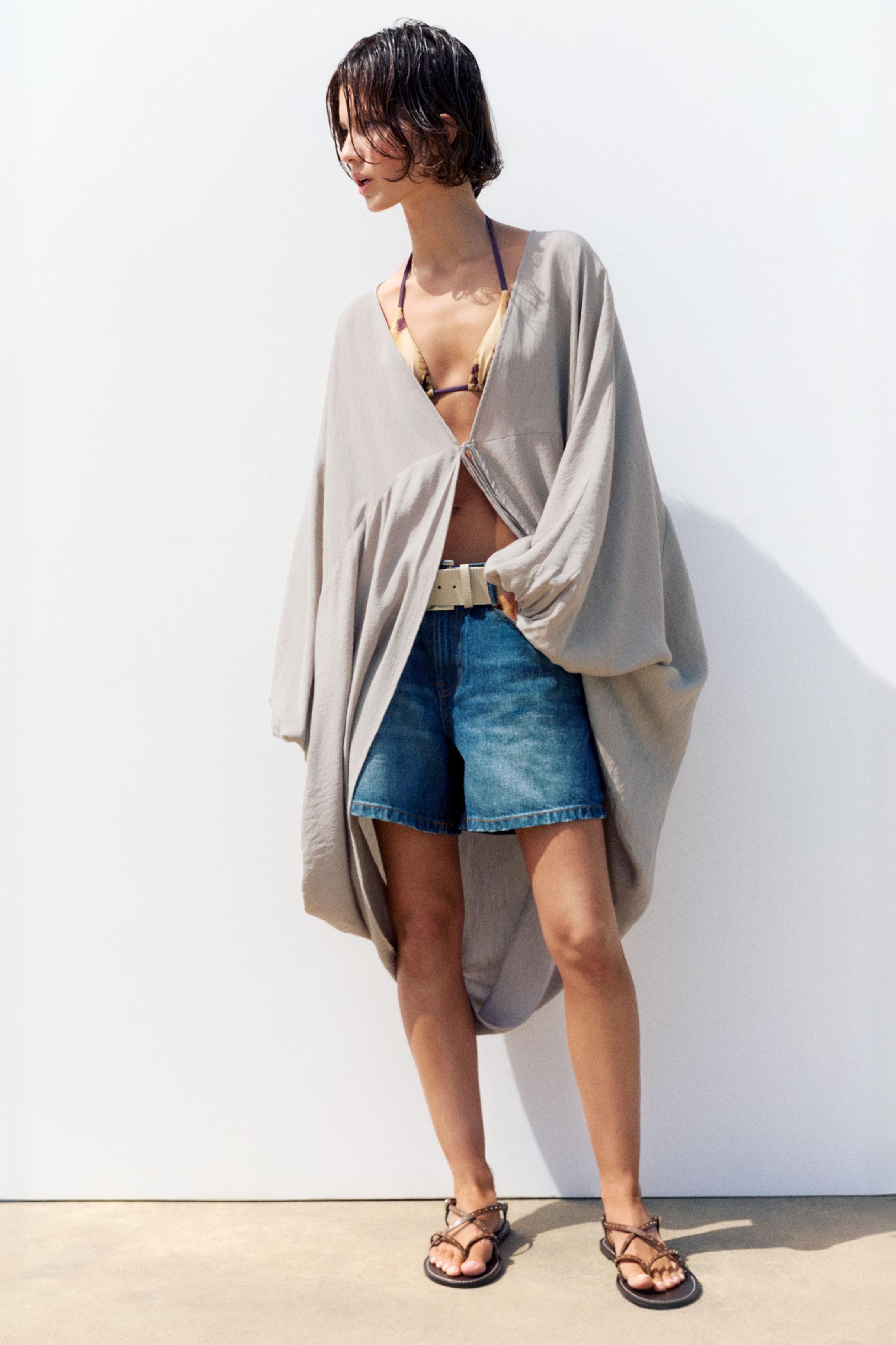 Kimono tunic — Pearl grey
