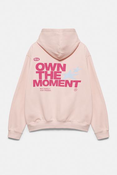 Graphic sweatshirt with hood — Pink 8