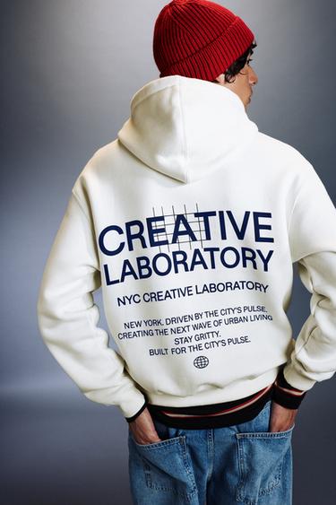 Relaxed graphic hoodie — Off white 1