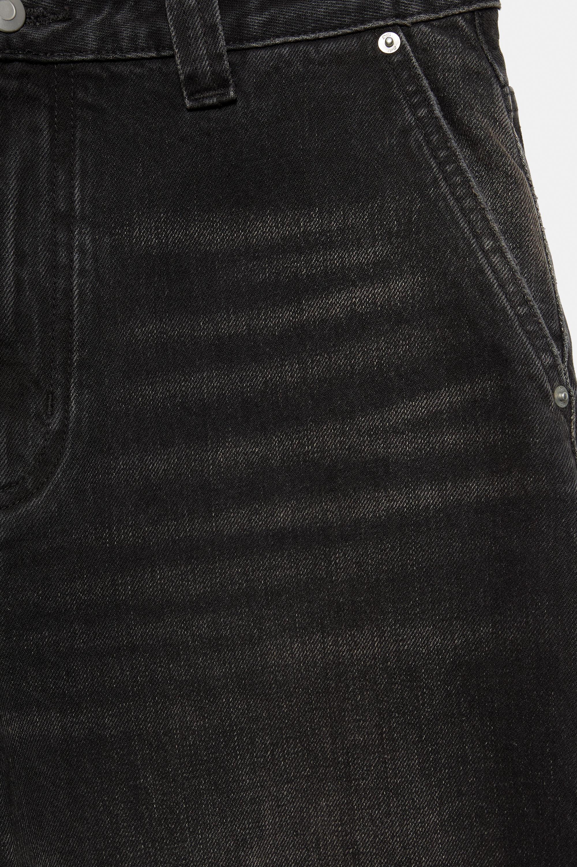 100% cotton barrel jeans — Faded black