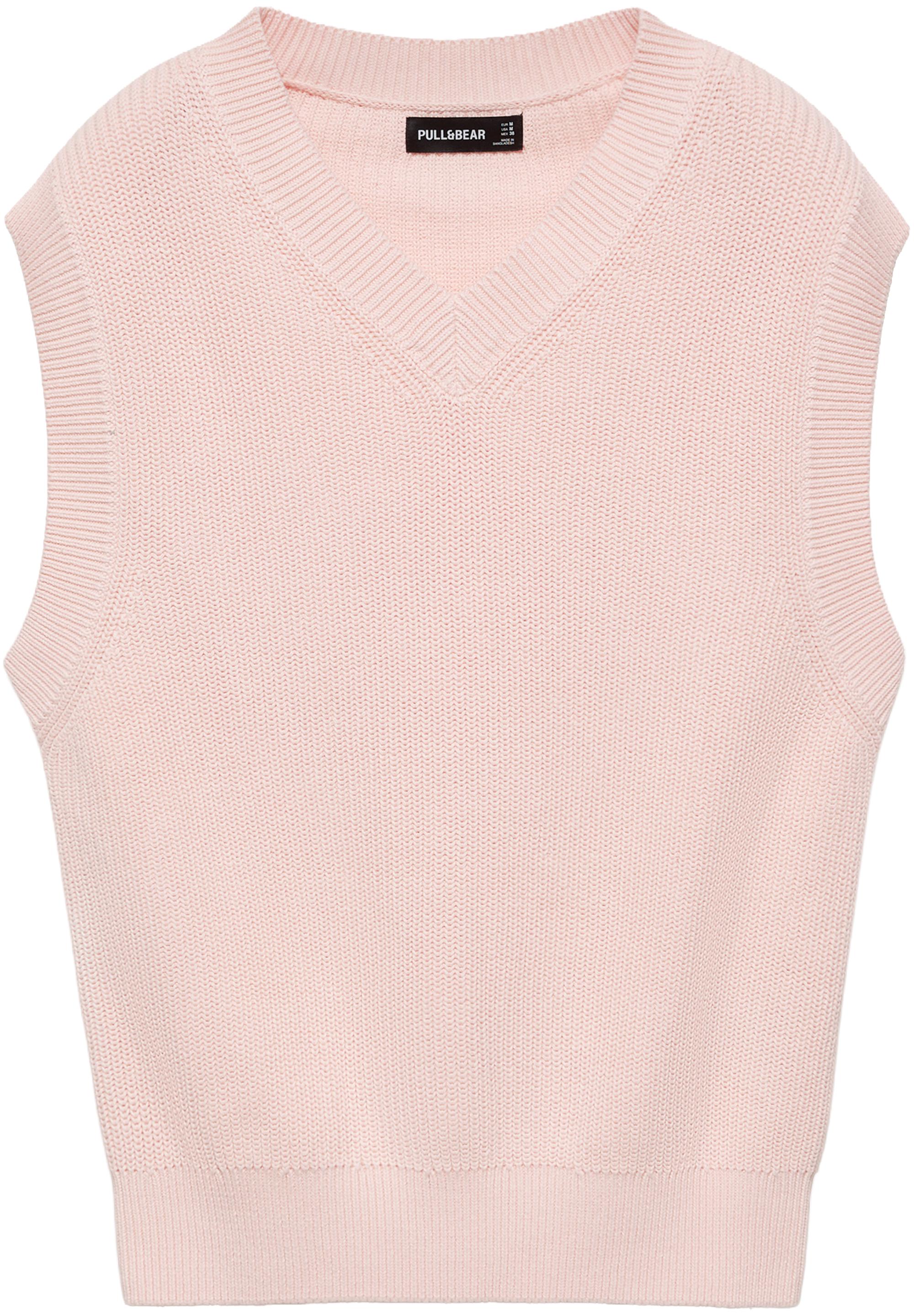 Knit vest — Pastel pink