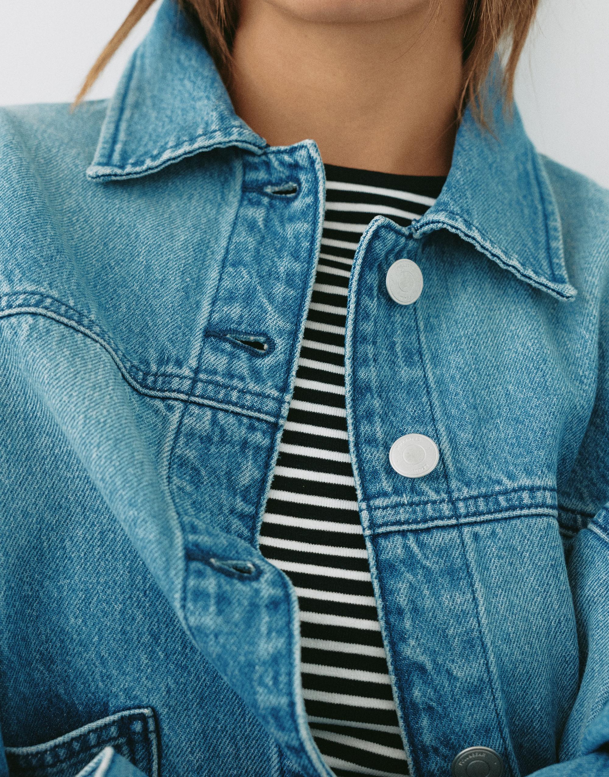 Boxy denim overshirt — Pale blue
