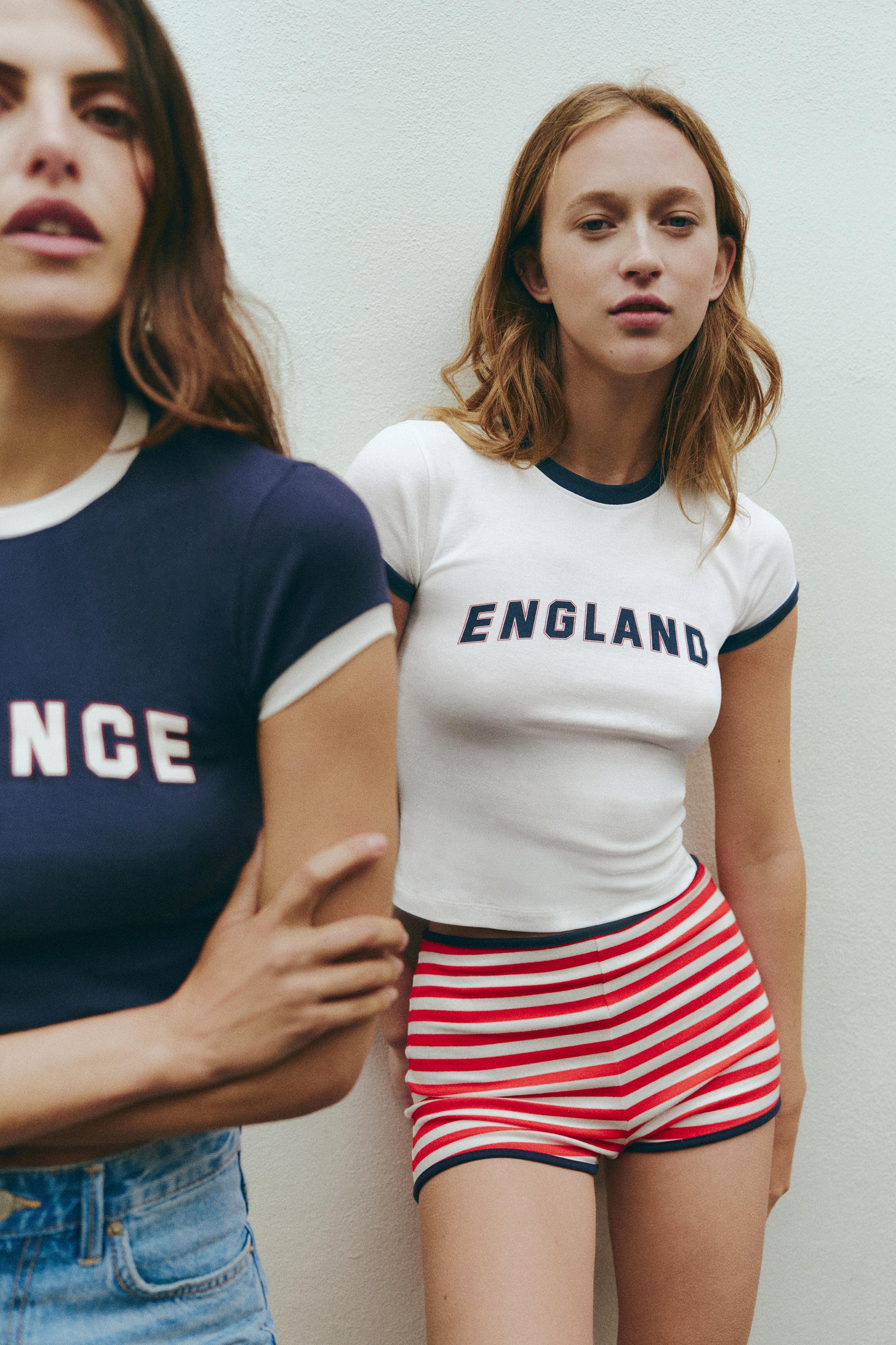 Slim fit England graphic T-shirt — White