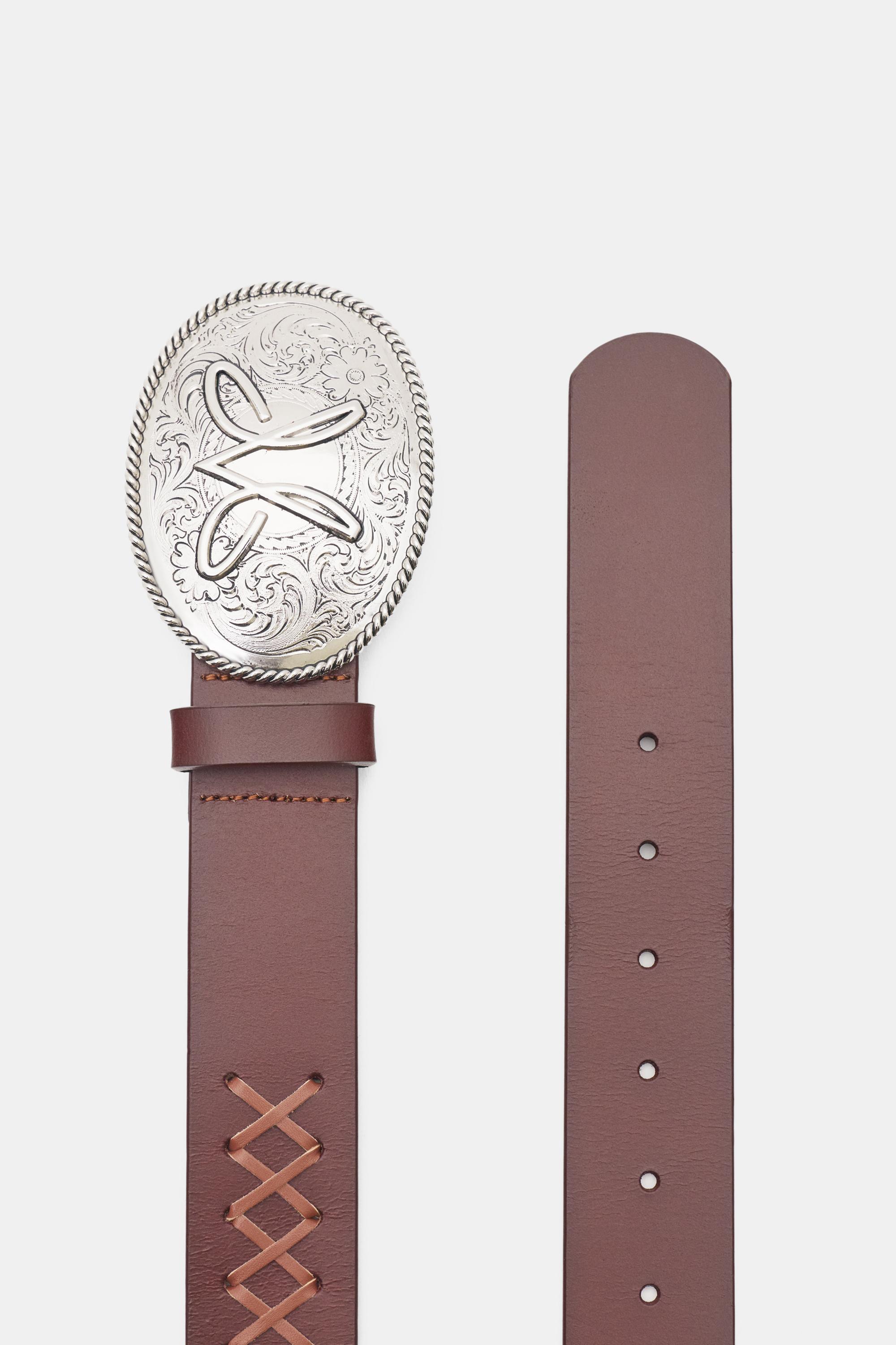 Montserrat Messeguer 100% leather belt — Brown