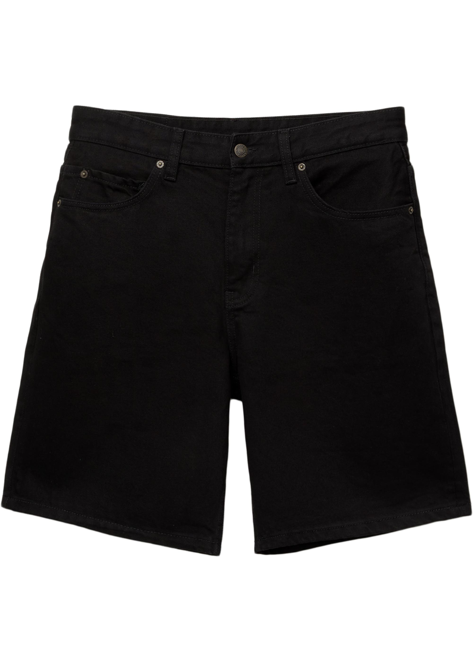 Standard denim Bermuda shorts — Black