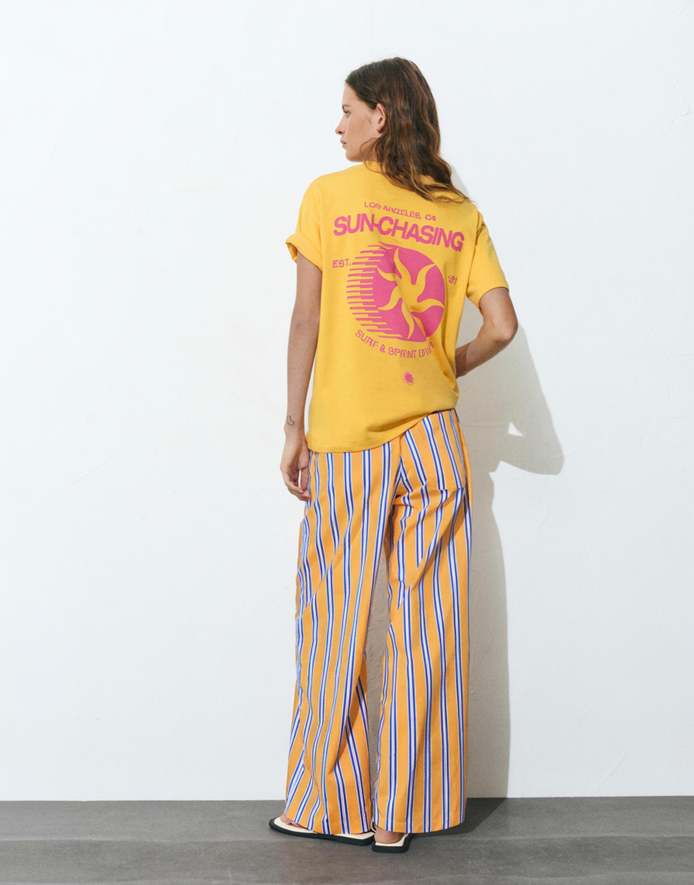 Güneş grafik baskılı t-shirt - Görsel 8