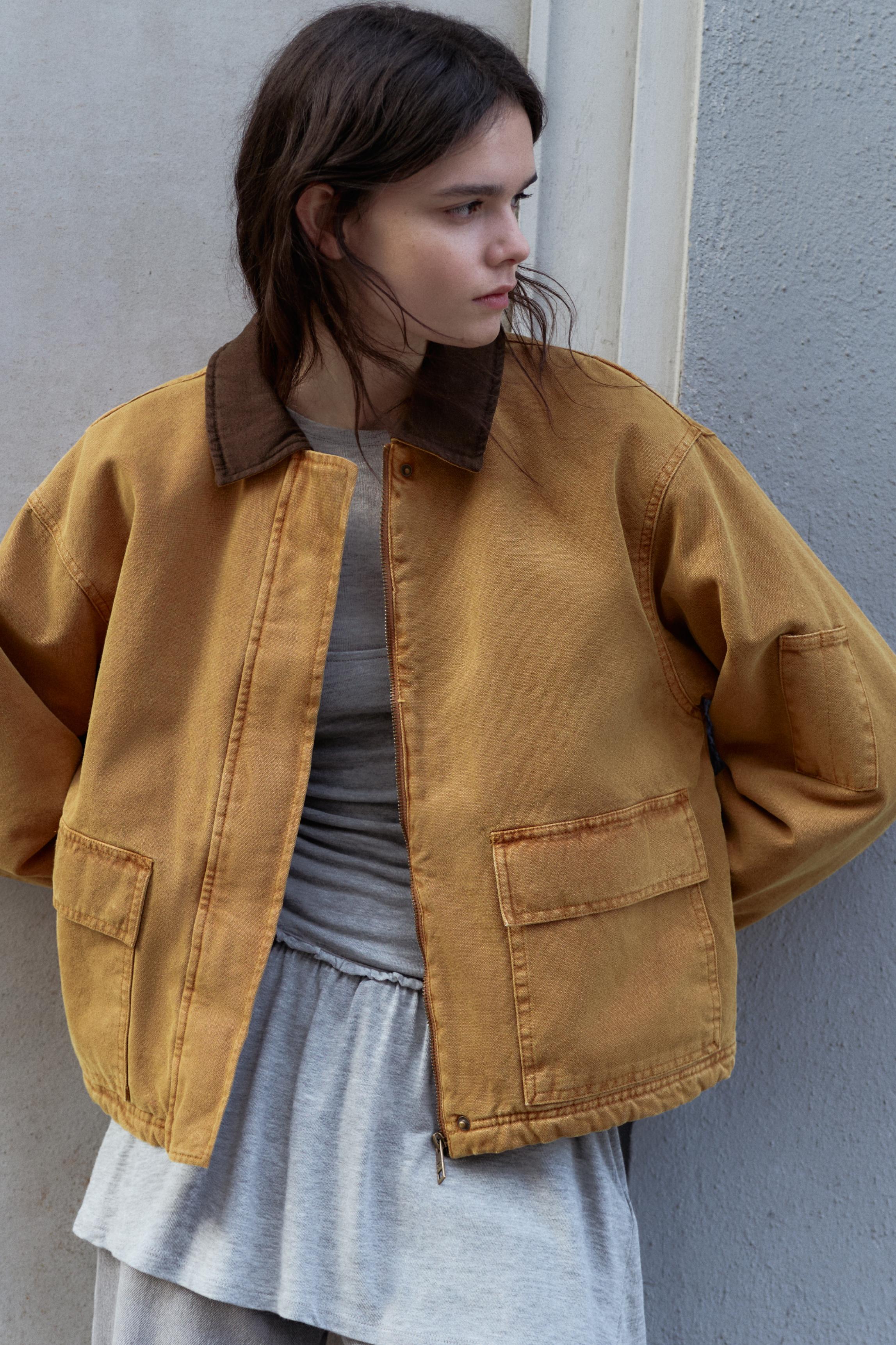 Combined collar jacket — Ocher
