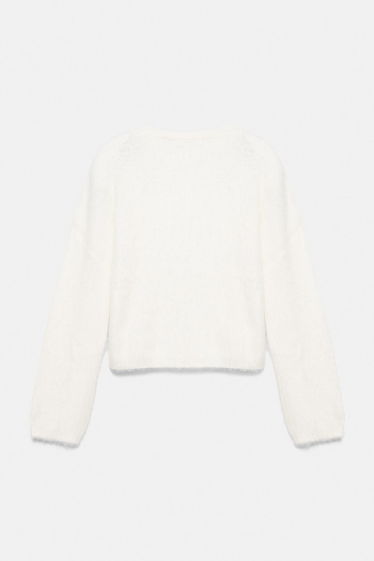 Soft-touch knit jumper — Ecru