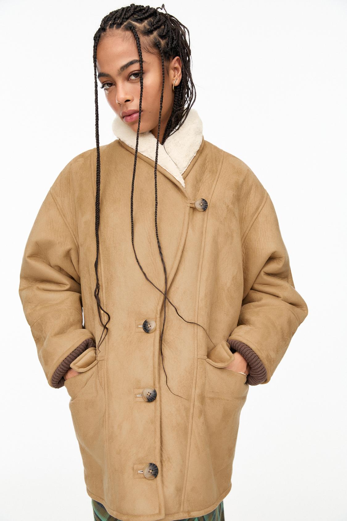 Shearling Coat Pull And Bear Teddy Mantel Shearling Pull Bear