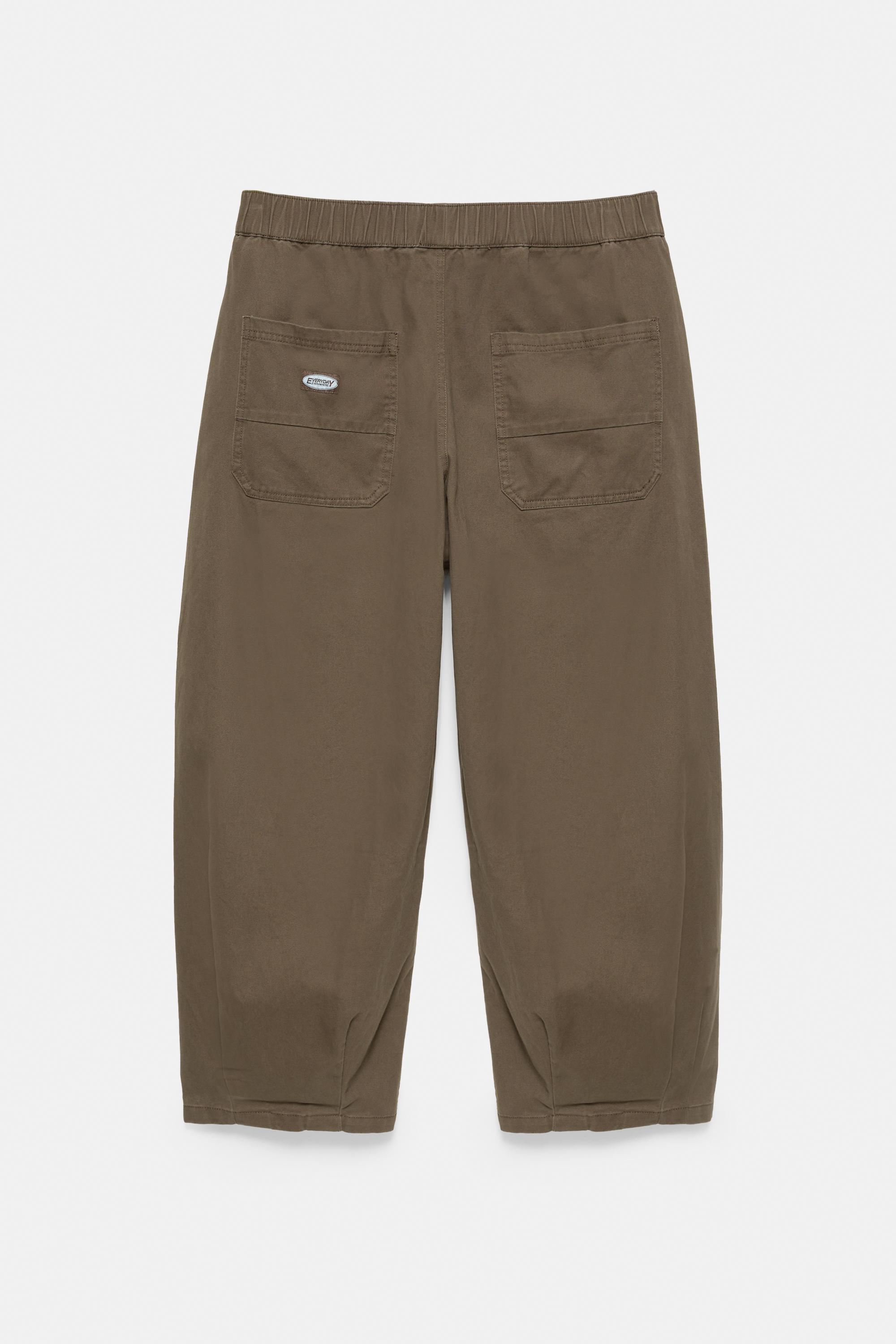 Barrel trousers — Brown
